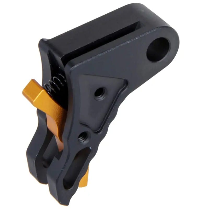 Aluminiowy spust CNC 5KU EX style do replik TM,WE G17/19/34 - Black/Gold