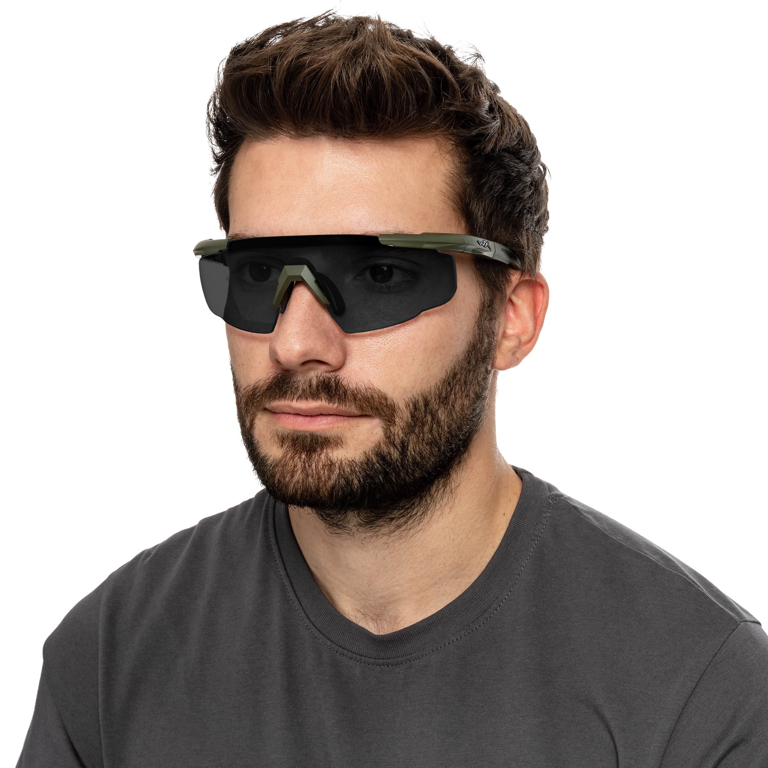 Тактичні окуляри Wiley X Saber Advanced Set 3in1 - Grey/Clear/Light Rust/OD Green