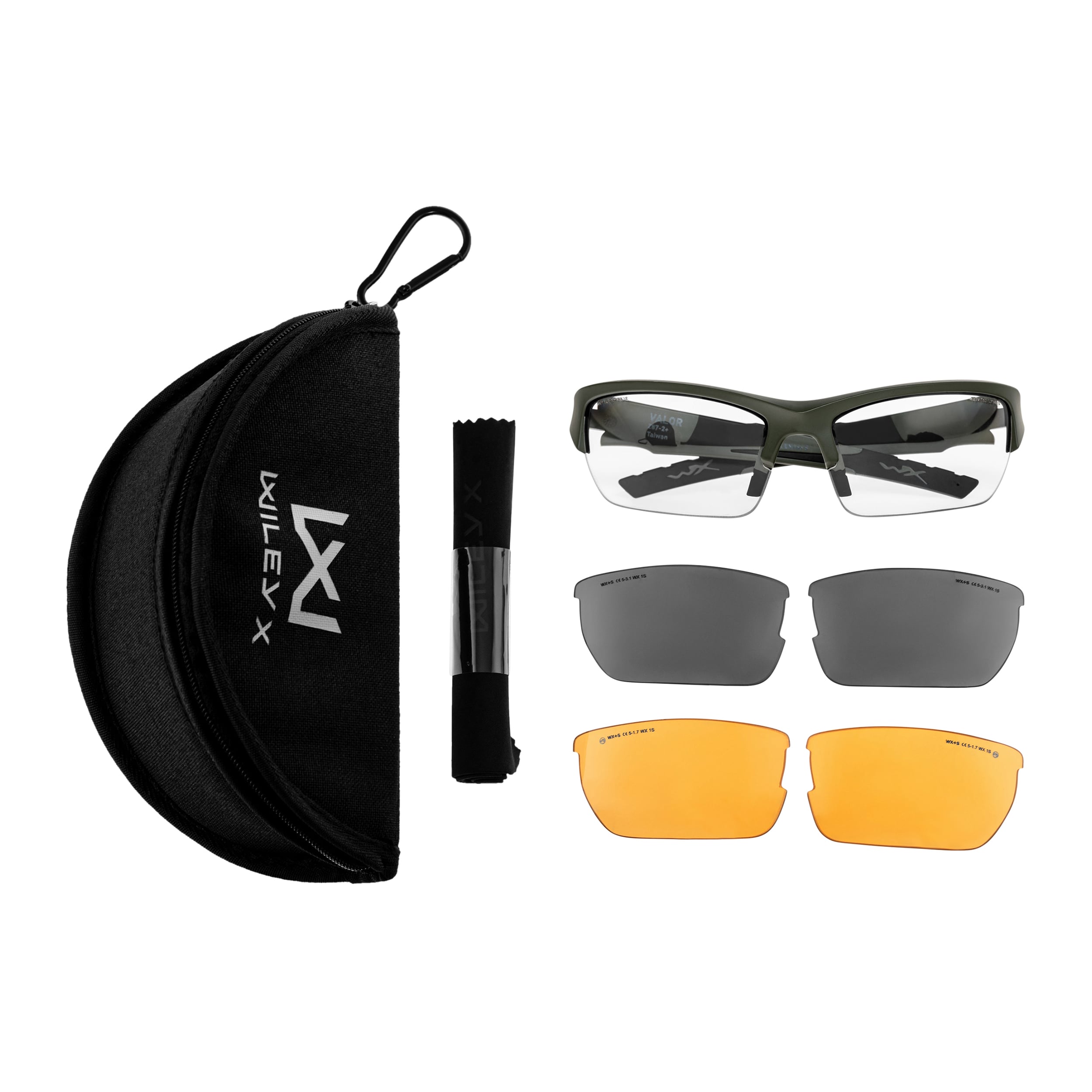 Okulary taktyczne Wiley X Valor 2.5 Set 3in1 - OD Green