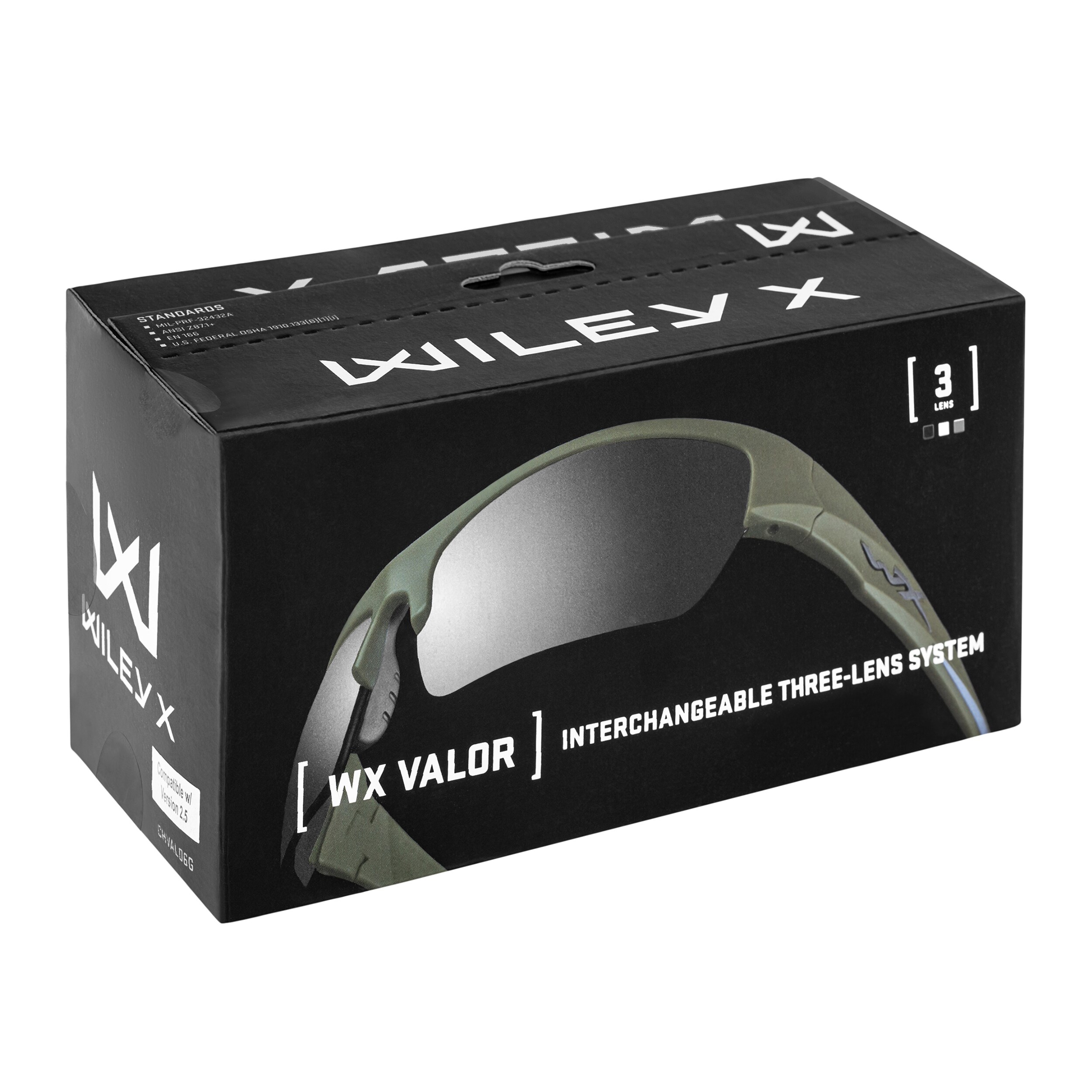 Okulary taktyczne Wiley X Valor 2.5 Set 3in1 - OD Green