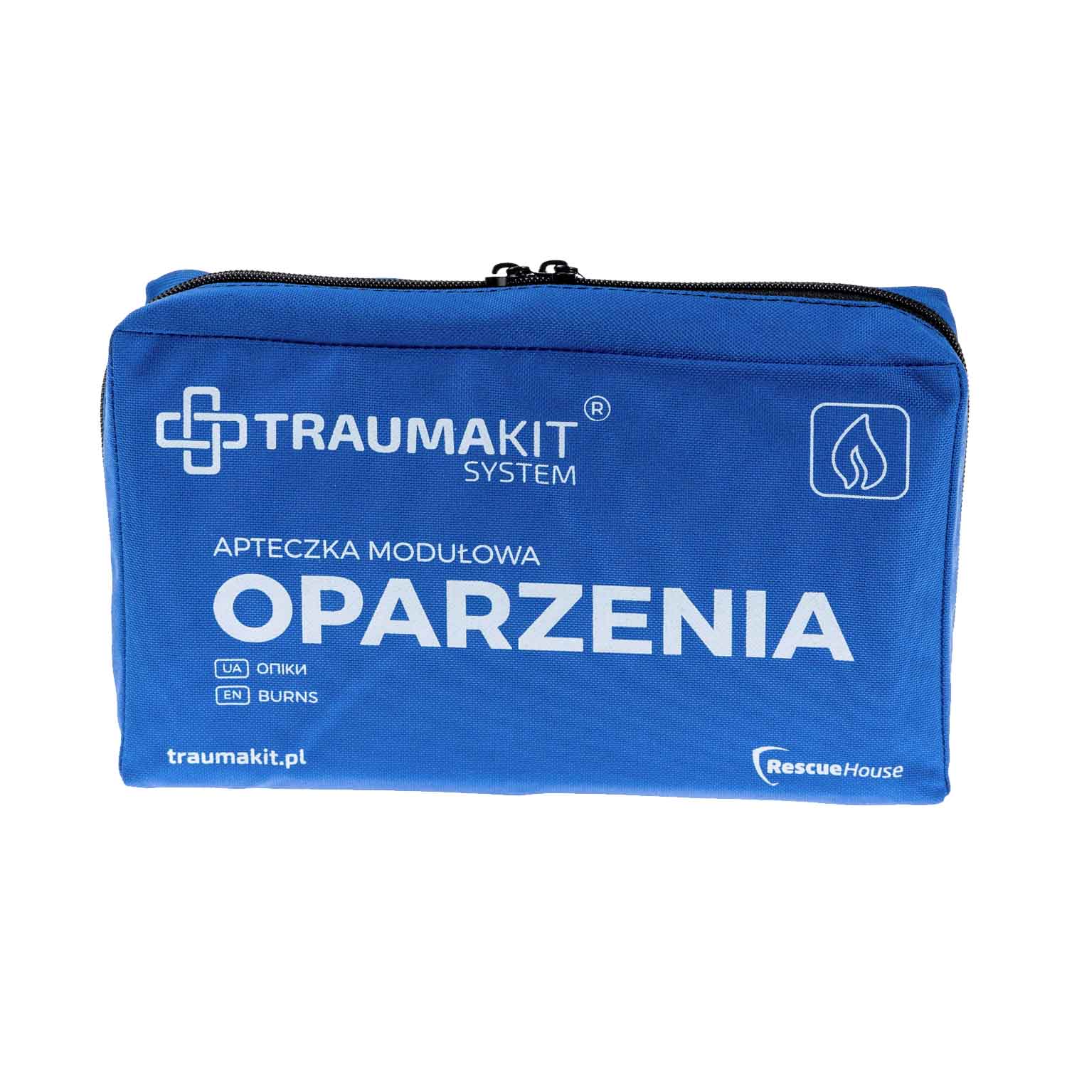 Apteczka modułowa AedMax Trauma Kit O Niebieska - Oparzenia Burnshield