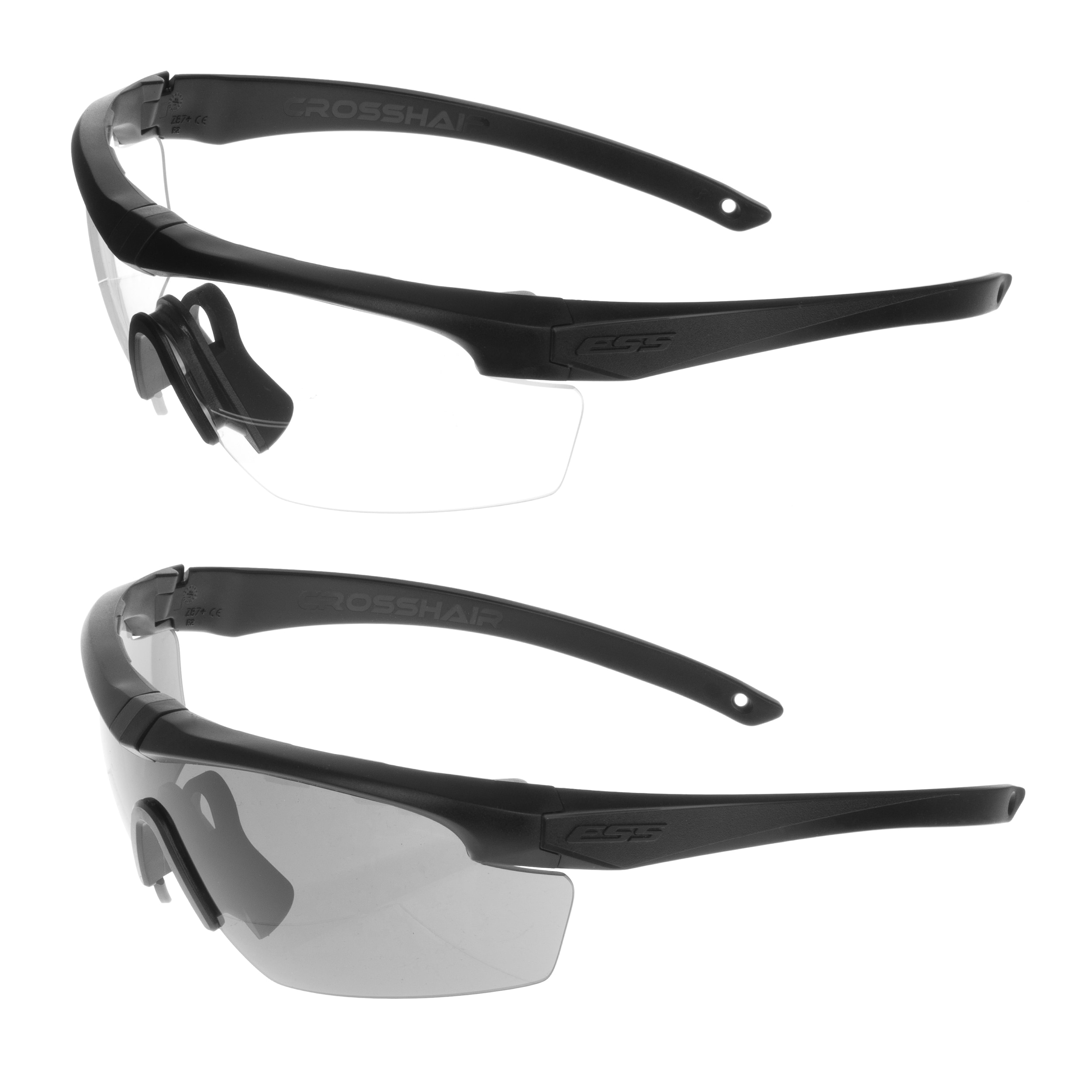 Тактичні окуляри ESS Crosshair 2x Clear/Smoke Gray