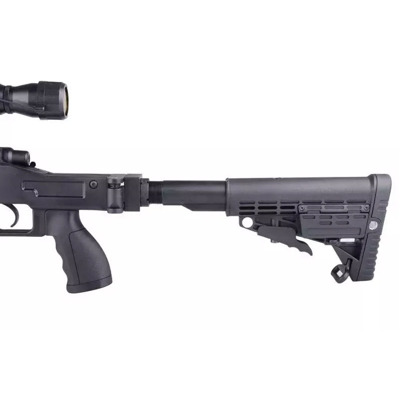 Снайперська гвинтівка Well MB4412D з оптичним прицілом 3-9x40 та сошками - Black