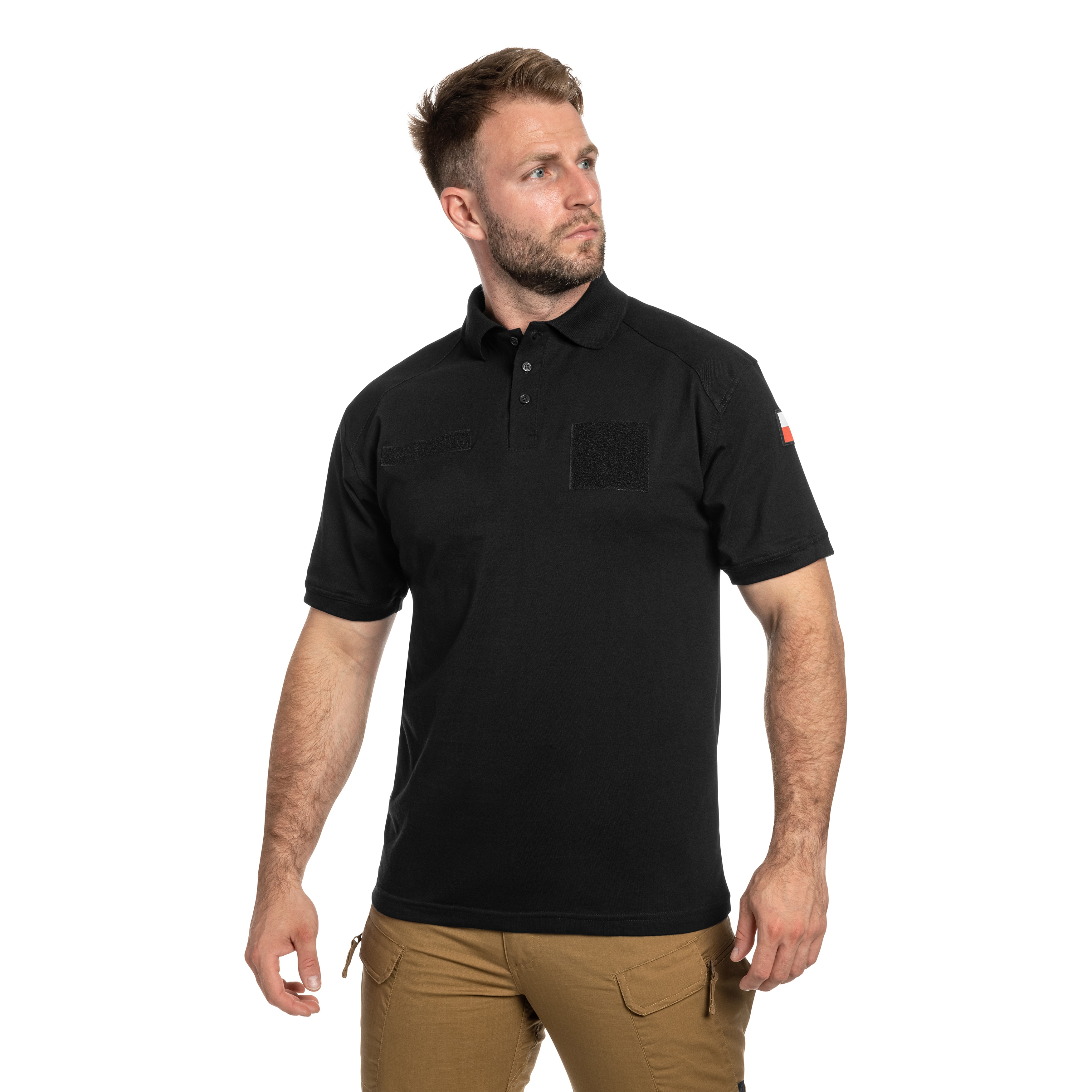 Польова футболка Greg Війська Польського зразок 304/MON - Чорна