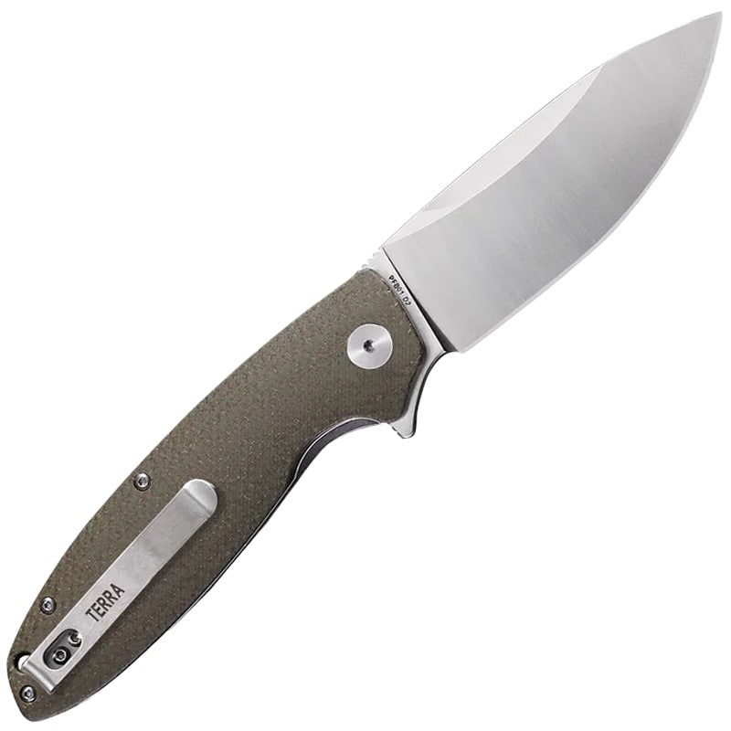 Nóż składany Petrified Fish Terra PF-B01 - Olive/Satin