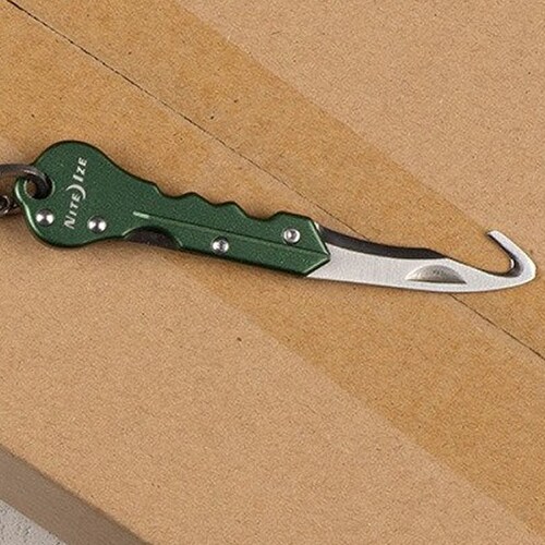 Nóż składany Nite Ize DoohicKey Key Chain Hook Knife - Olive