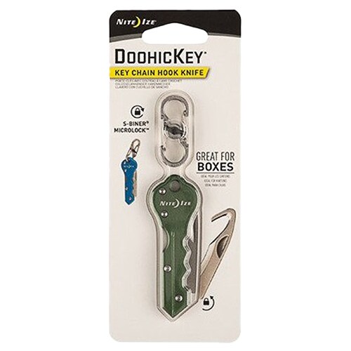 Nóż składany Nite Ize DoohicKey Key Chain Hook Knife - Olive
