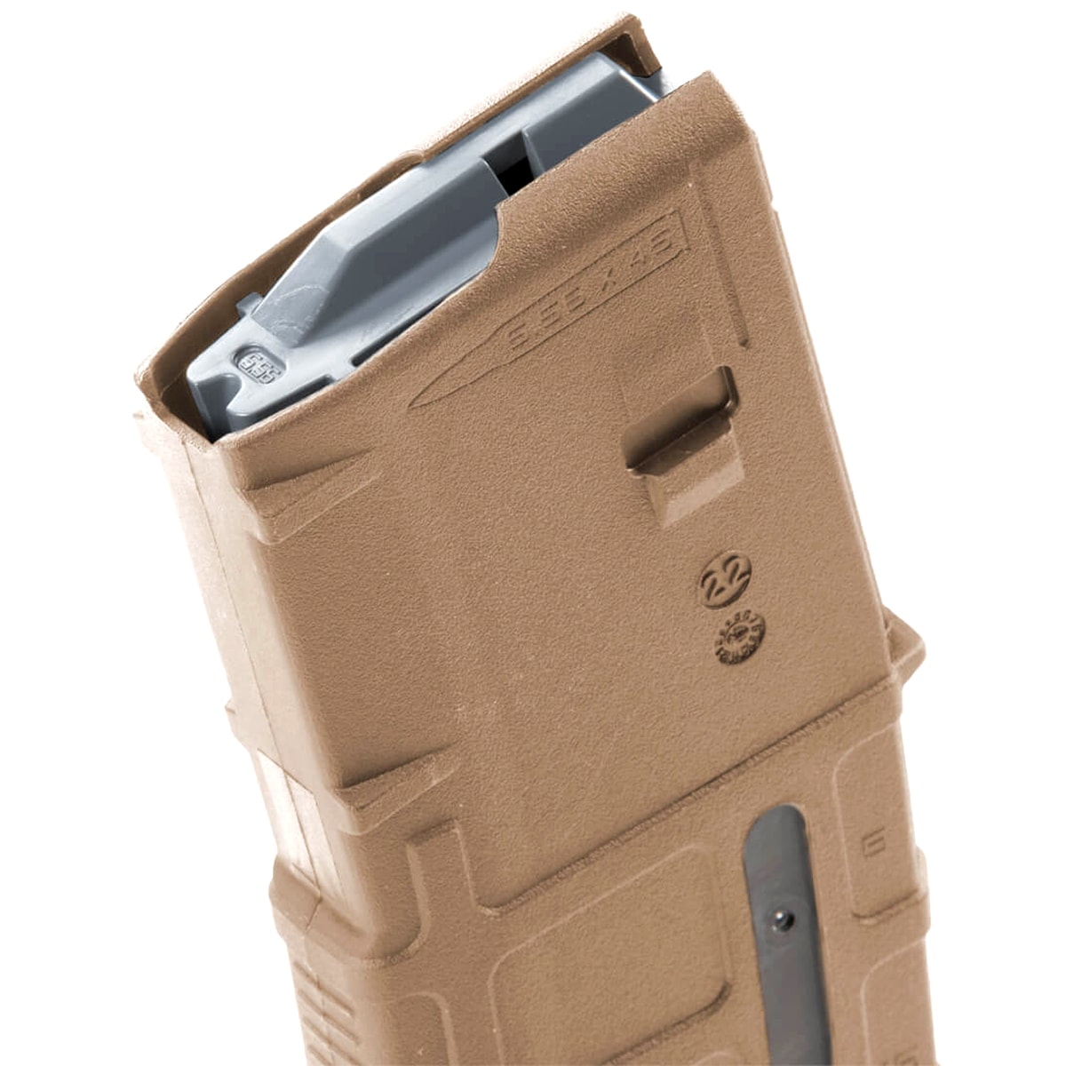 Magazynek 30 nabojowy Magpul PMAG 30 AR/M4 GEN M3 Window kal. 5,56 x 45 mm do karabinków AR15/M4/M16/HK416 - Medium Coyote Tan