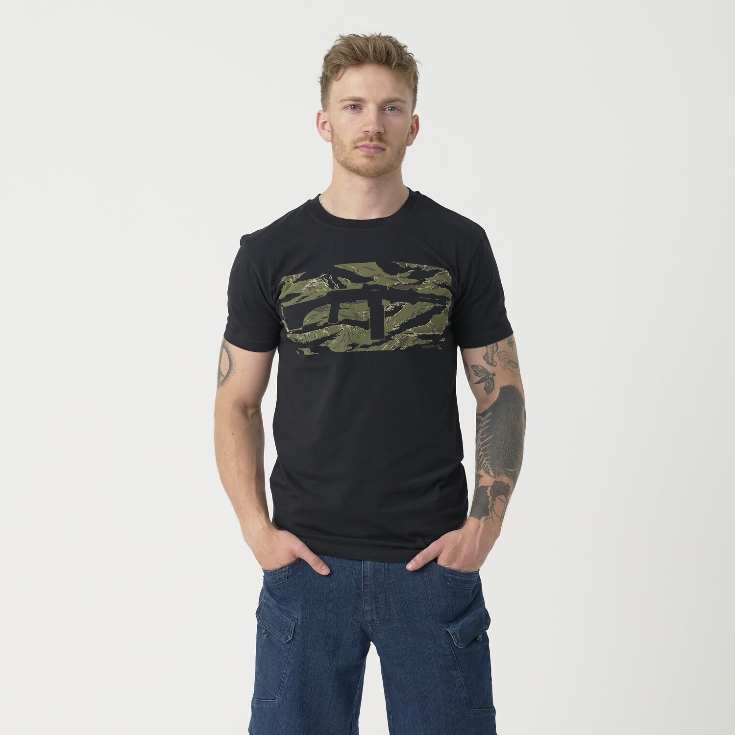 Koszulka T-Shirt Helikon-Tex RPD - Black/Tiger Stripe