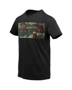 Футболка T-Shirt Helikon FN FAL - Black/Rhodesian Camo Футболка T-Shirt Helikon FN FAL - Black/Rhodesian Camo