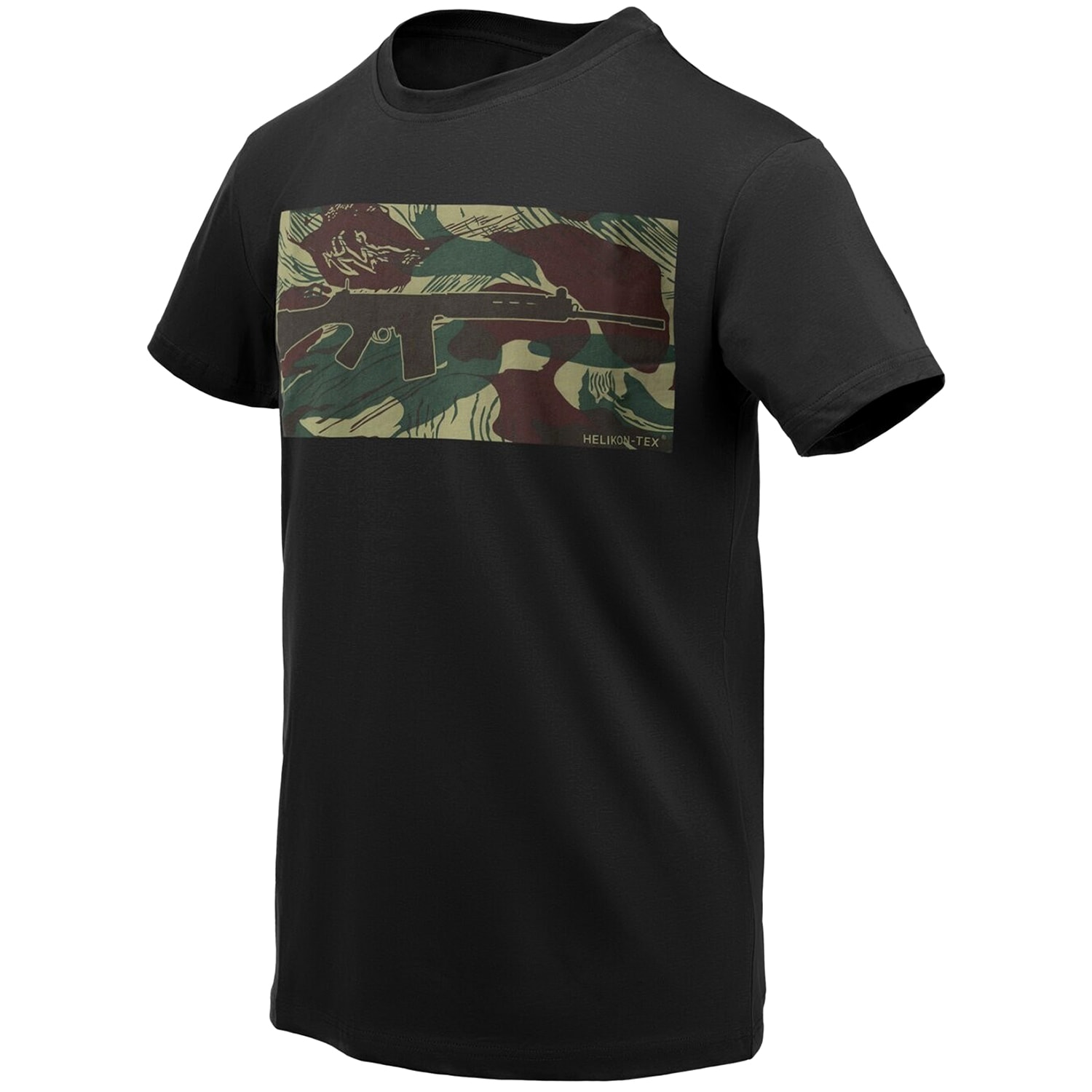 Koszulka T-Shirt Helikon FN FAL - Black/Rhodesian Camo