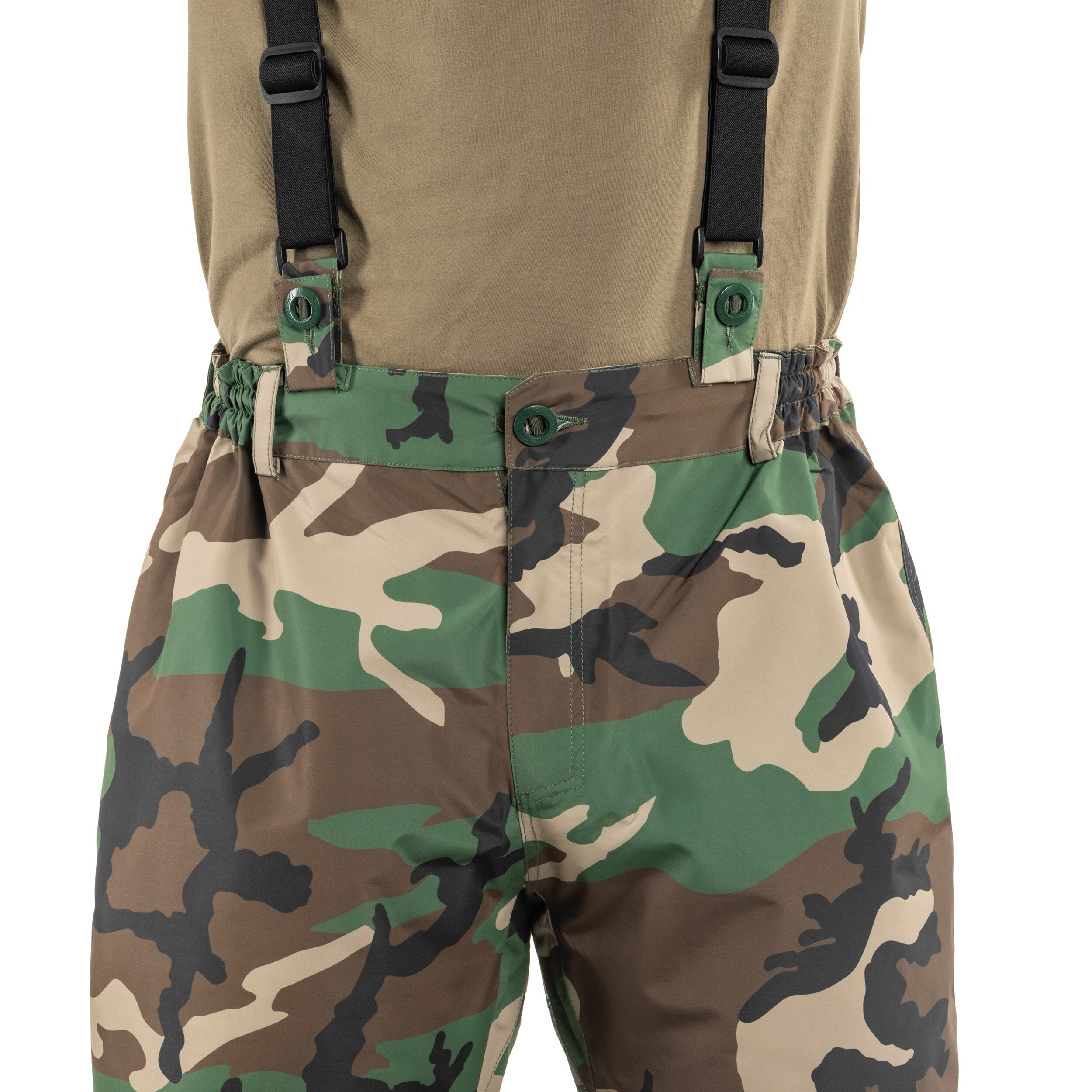 Spodnie Pentagon Hurricane z szelkami - Woodland