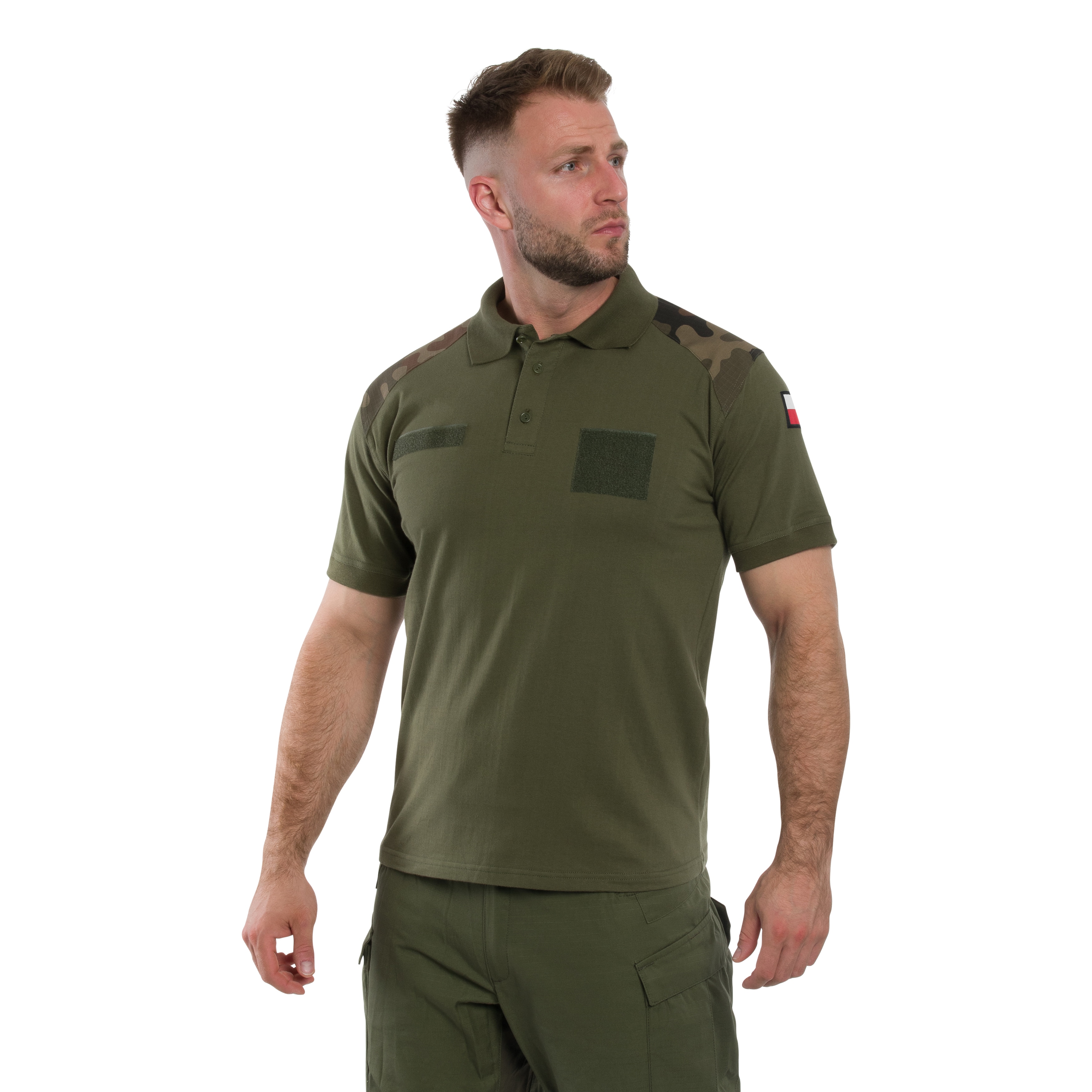 Koszulka Greg polowa Wojska Polskiego wzór 304/MON - Zielona/wz.93 Pantera PL Woodland