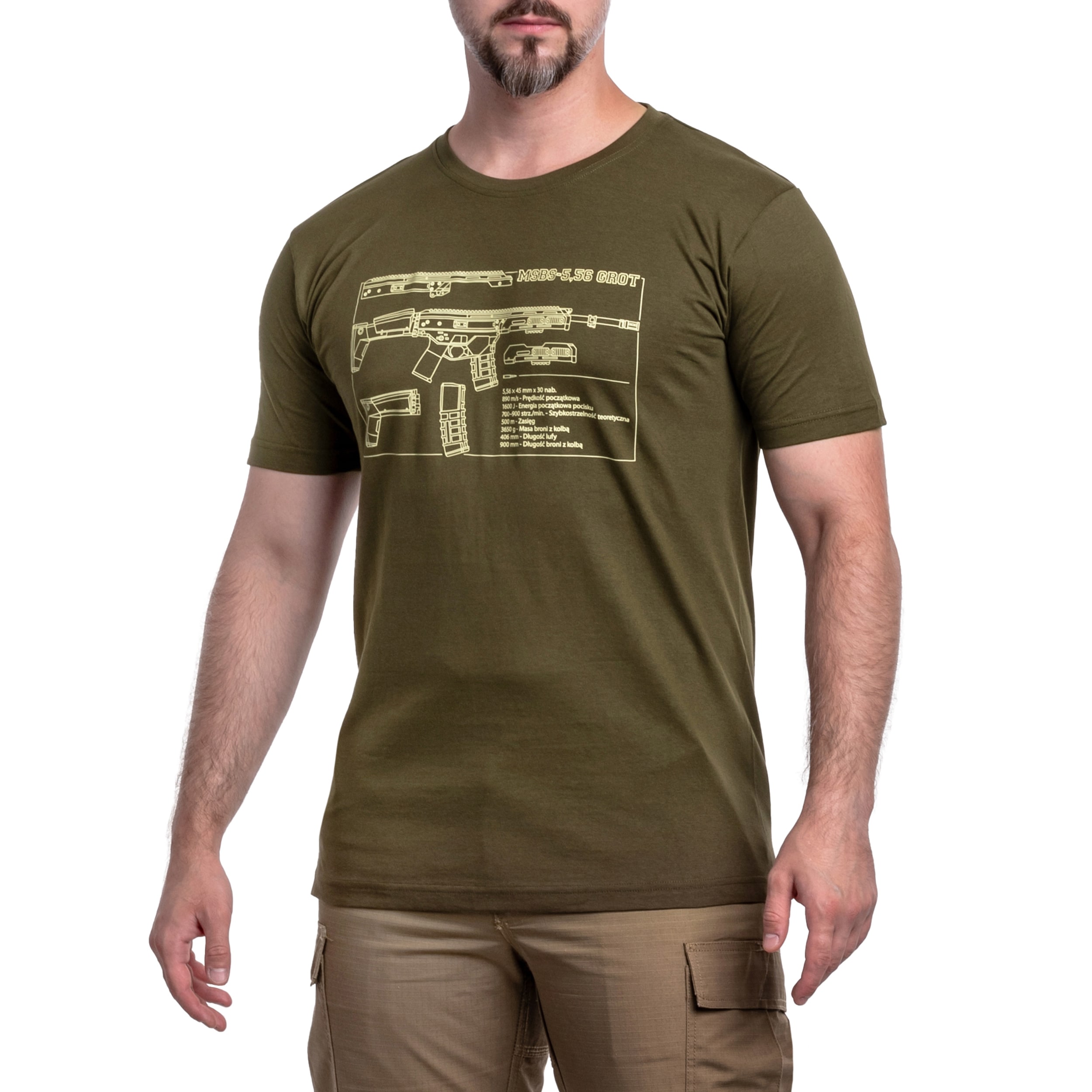 Koszulka T-shirt Grot - Olive