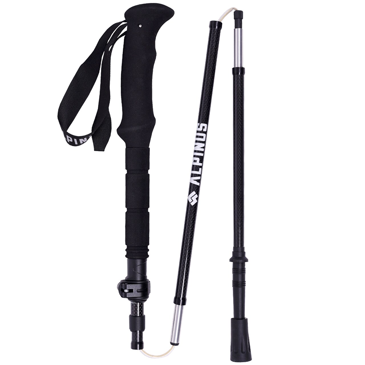 Kije trekkingowe składane Alpinus Zermatt - Black