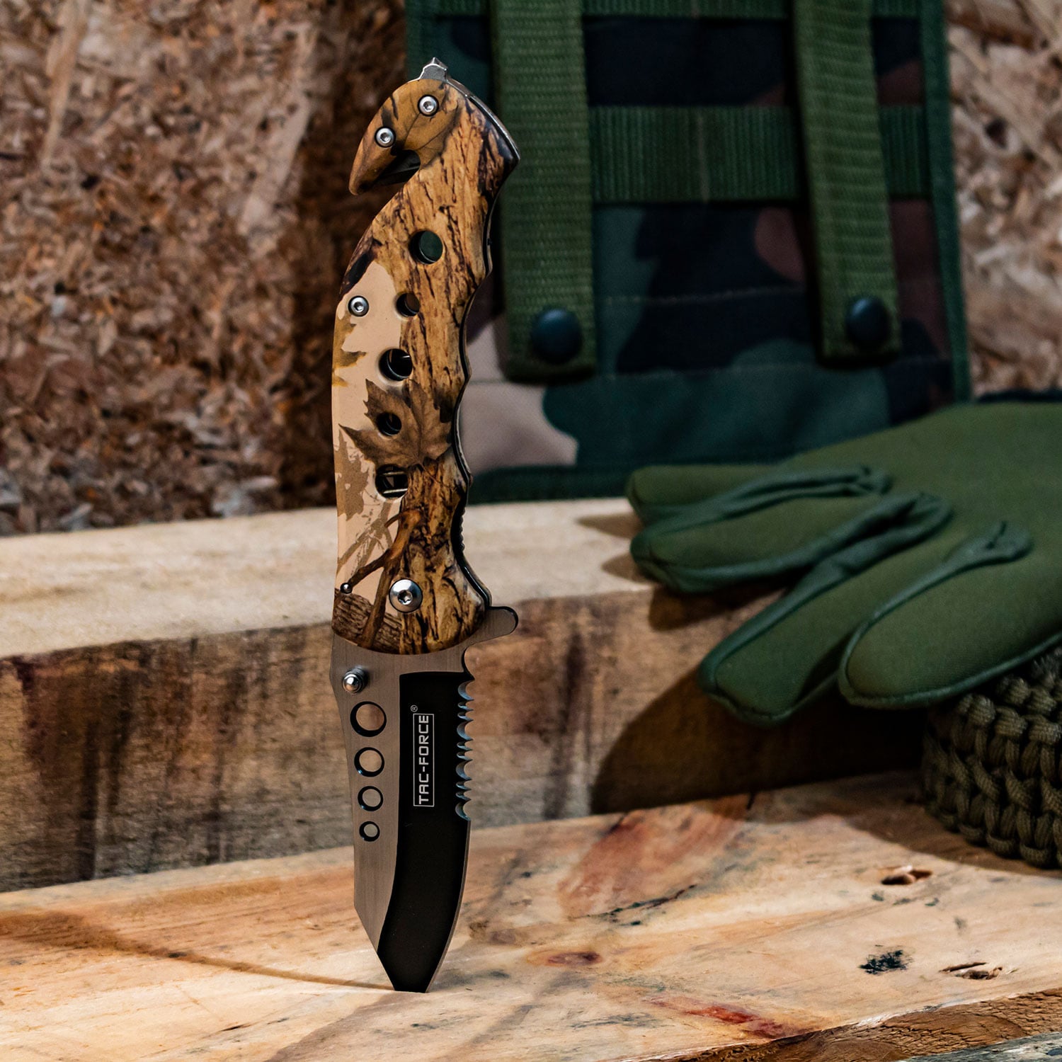 Складаний ніж Master Cutlery Tac-Force TF-498BC Spring Assisted - Brown Camo
