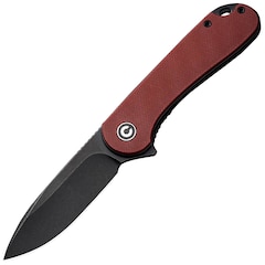 Складаний ніж Civivi D2 Elementum Flipper C907A-1 - Black Stonewashed/Burgundy G10