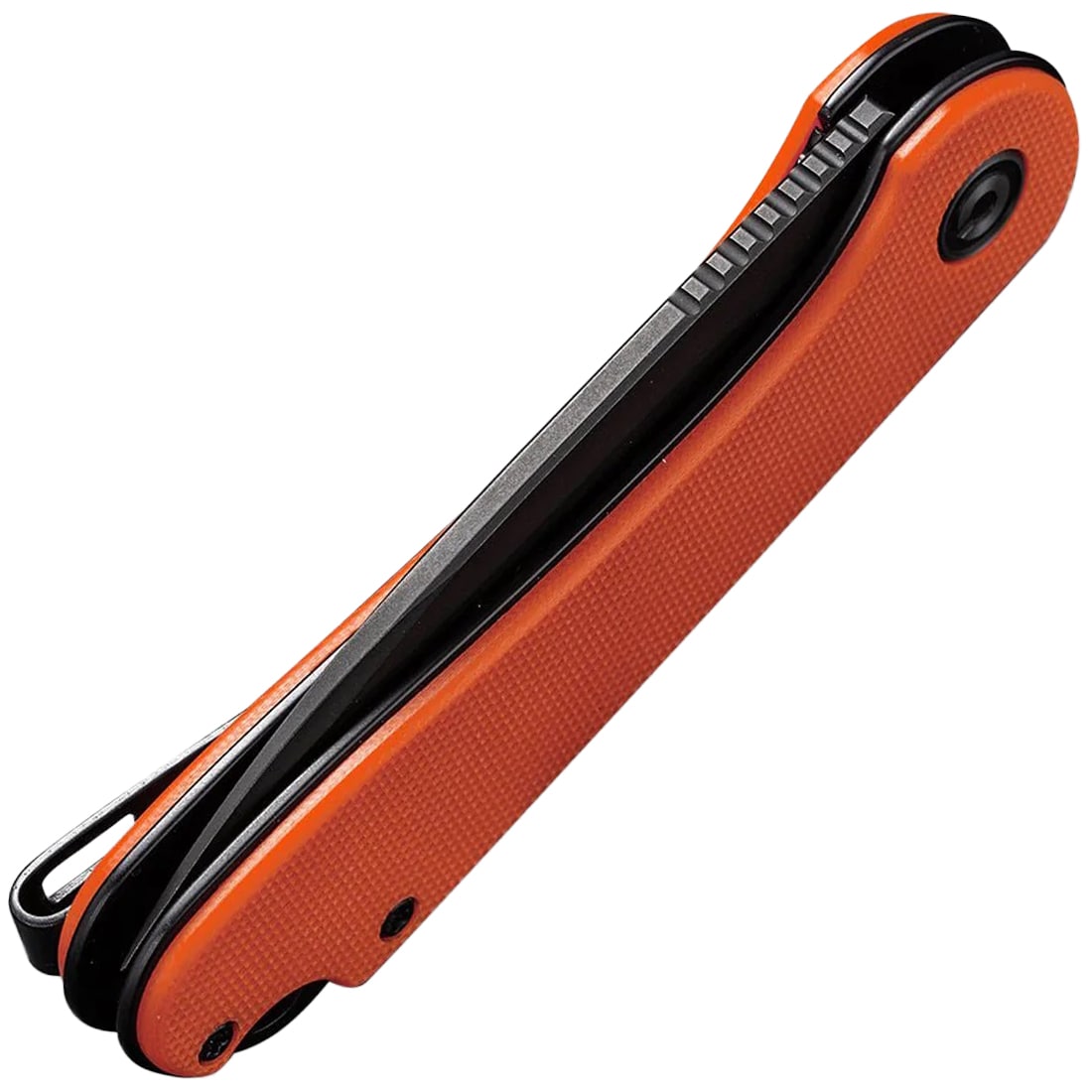 Nóż składany Civivi D2 Elementum Flipper C907Y - Black Stonewashed/Orange G10