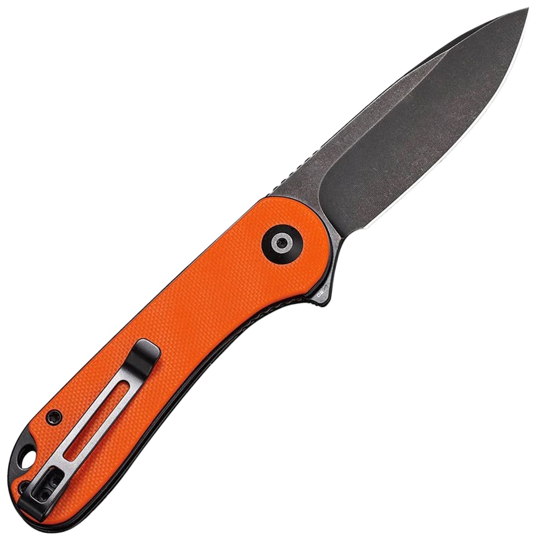 Nóż składany Civivi D2 Elementum Flipper C907Y - Black Stonewashed/Orange G10