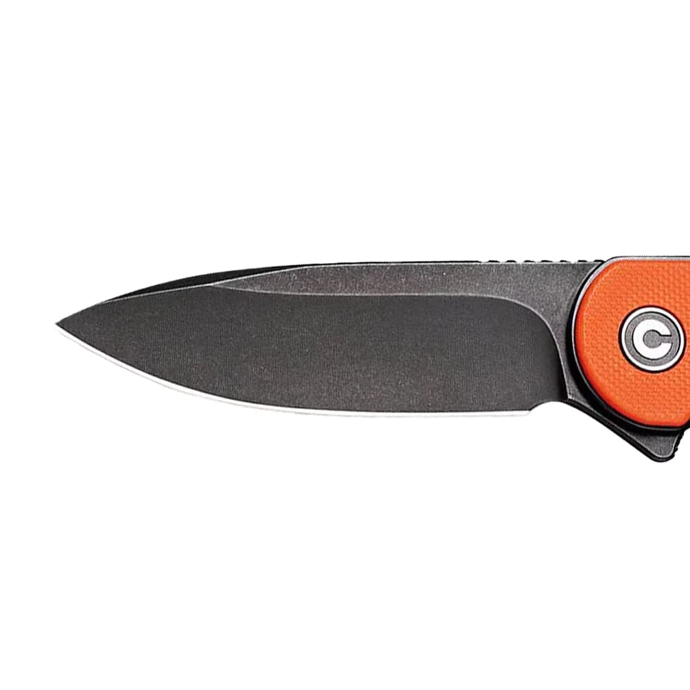 Nóż składany Civivi D2 Elementum Flipper C907Y - Black Stonewashed/Orange G10