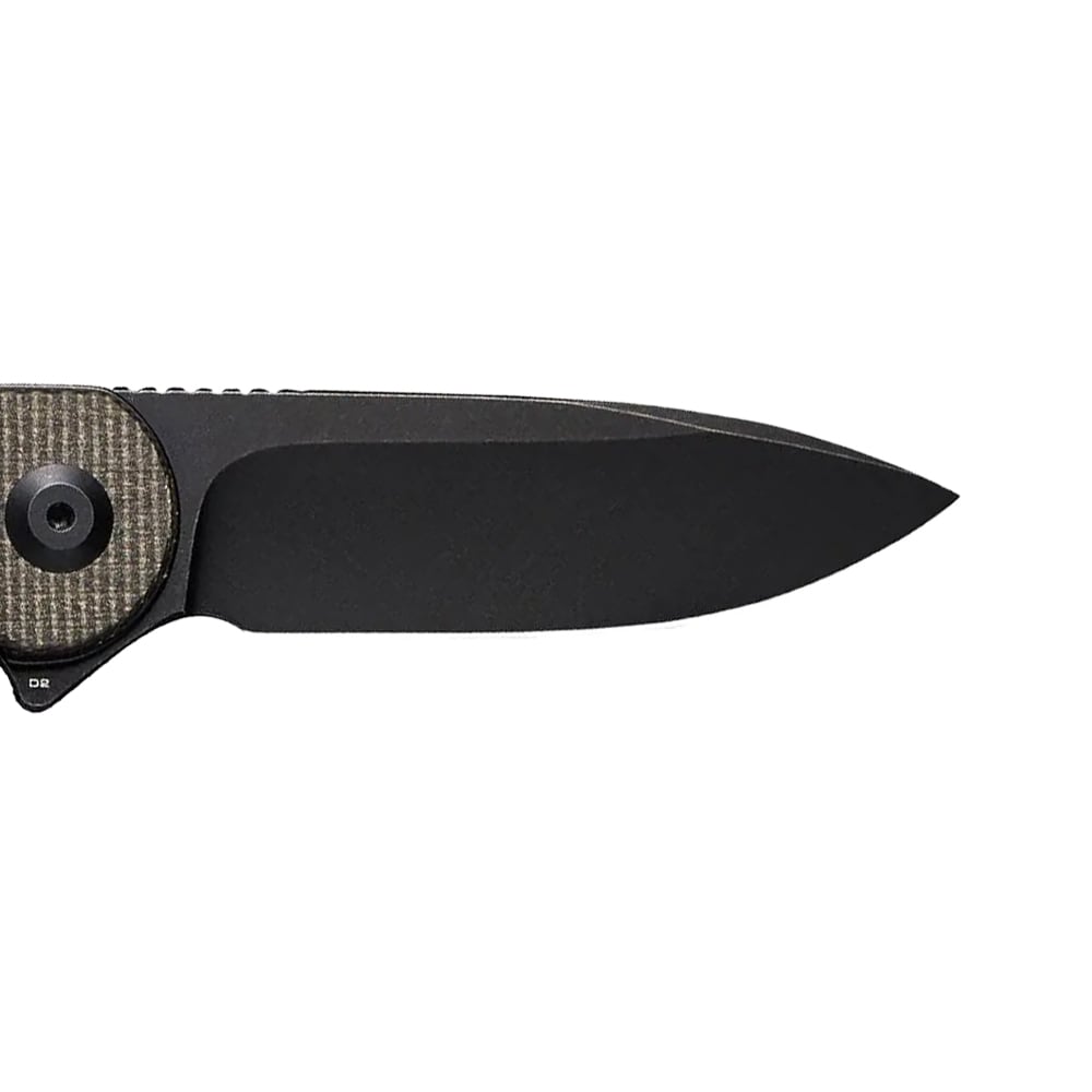 Nóż składany Civivi D2 Elementum Flipper C907Z - Black Stonewashed/Dark Green Micarta
