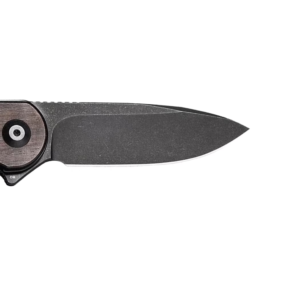 Civivi D2 Elementum Flipper C907W Folding Knife - Black Stonewashed/Black Ebony Wood