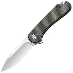 Nóż składany Civivi D2 Elementum Flipper C907T - Satin/Dark Green Micarta