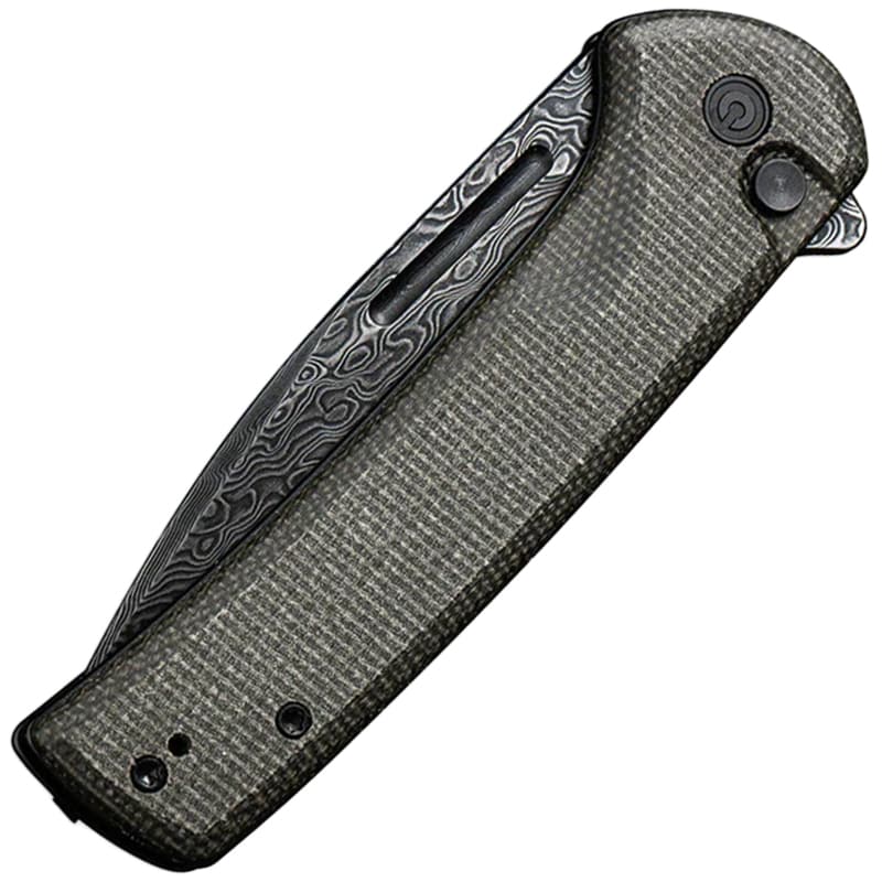 Civivi Conspirator Damascus Folding Knife - Dark Green