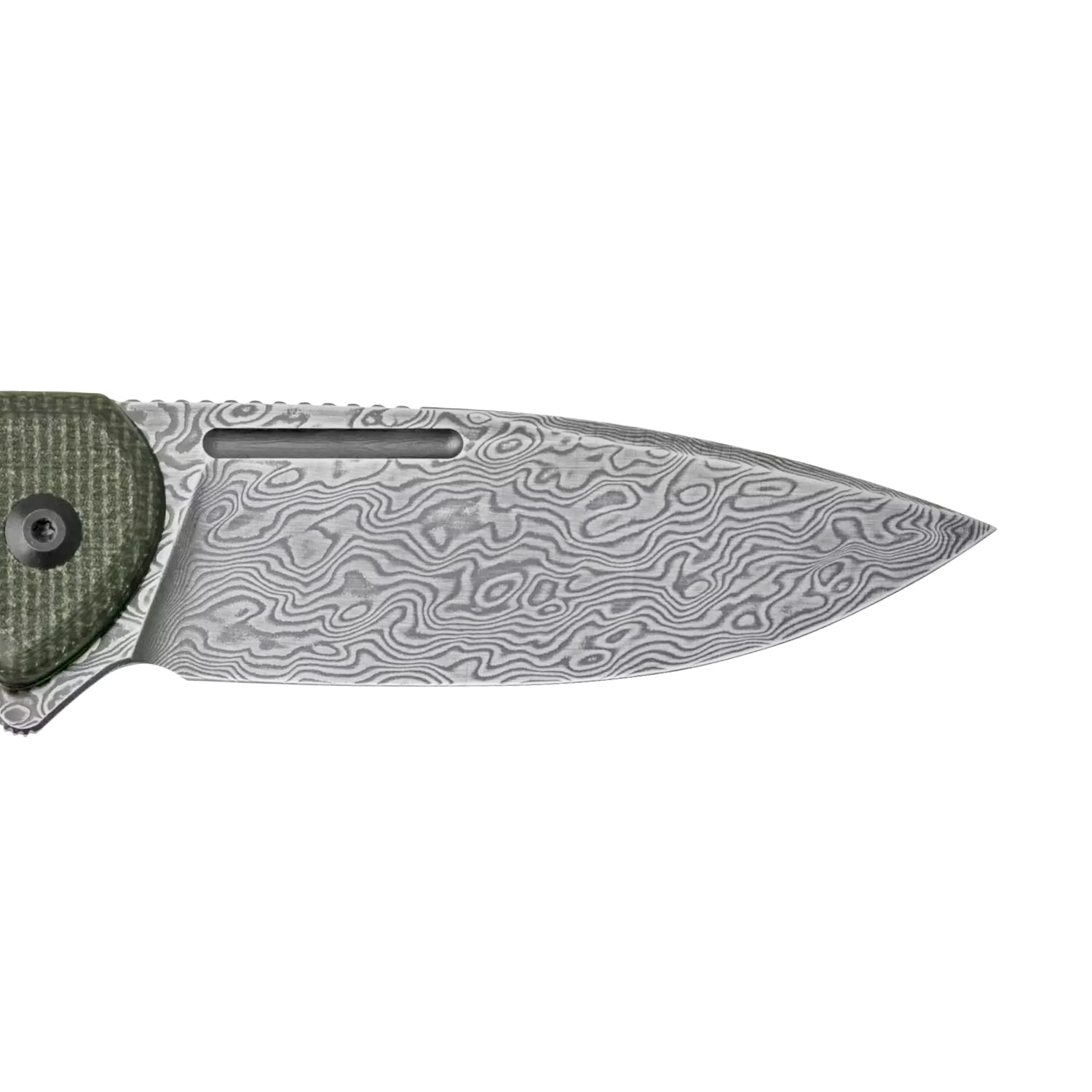 Civivi Conspirator Damascus Folding Knife - Dark Green