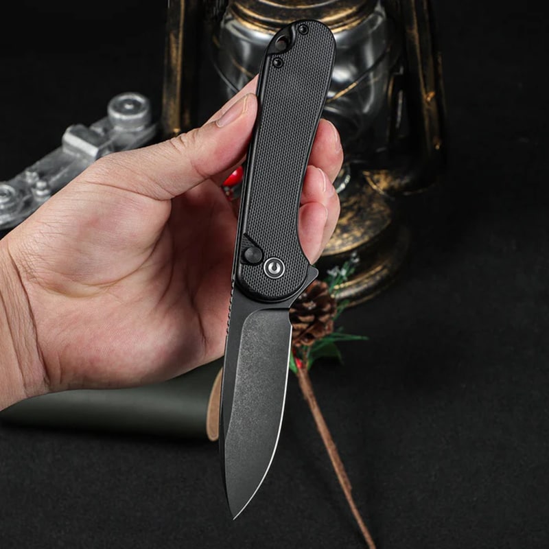 Civivi Elementum II Black Stonewashed Folding Knife - Black