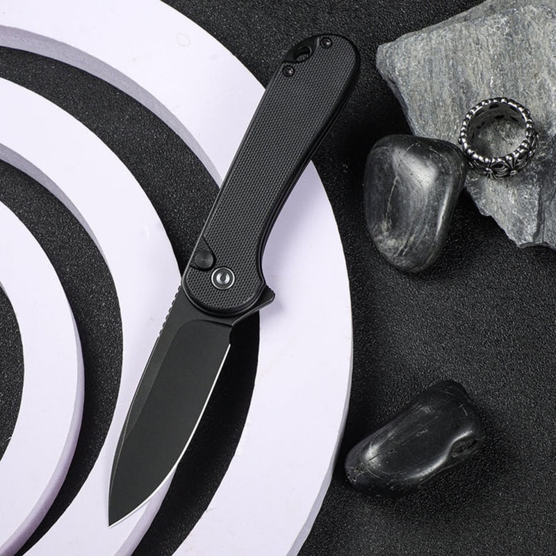 Civivi Elementum II Black Stonewashed Folding Knife - Black
