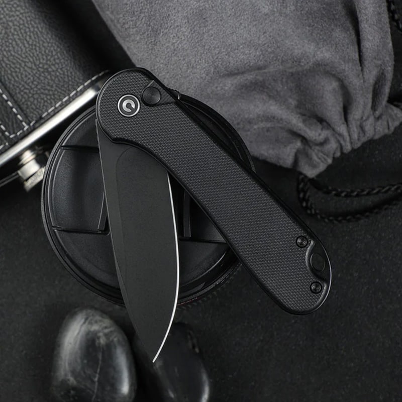 Civivi Elementum II Black Stonewashed Folding Knife - Black