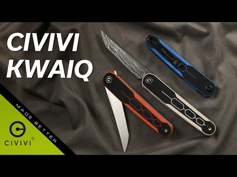 Nóż składany Civivi Kwaiq Nitro-V - Milled Blue/Black G10/Black Stonewashed