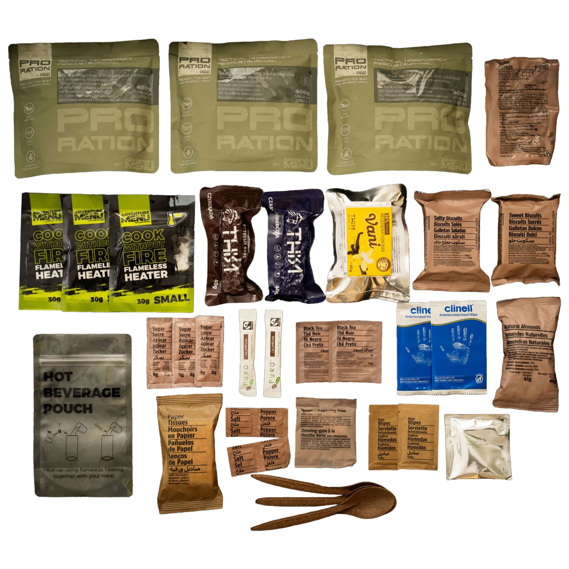 Racja żywnościowa Pro Ration Ultimate Tactical Ration Full-Day Menu I