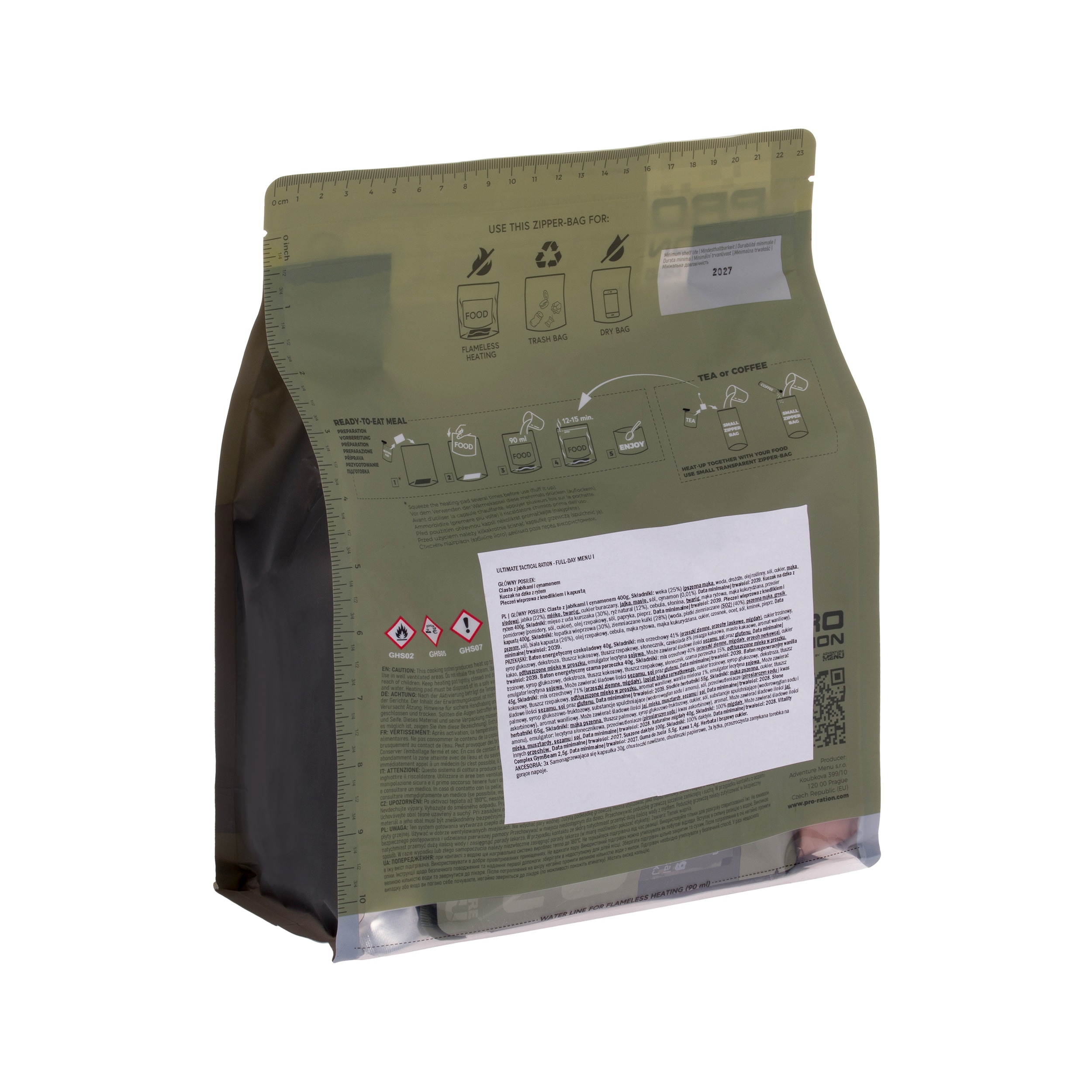 Racja żywnościowa Pro Ration Ultimate Tactical Ration Full-Day Menu I