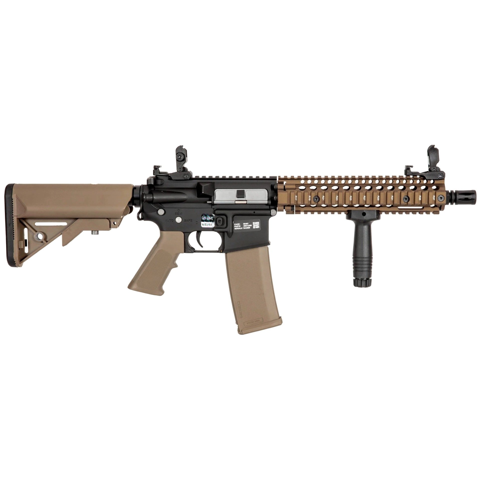 Karabinek szturmowy AEG Daniel Defense MK18 SA-E19 EDGE HAL ETU 1.14 J - Chaos Bronze