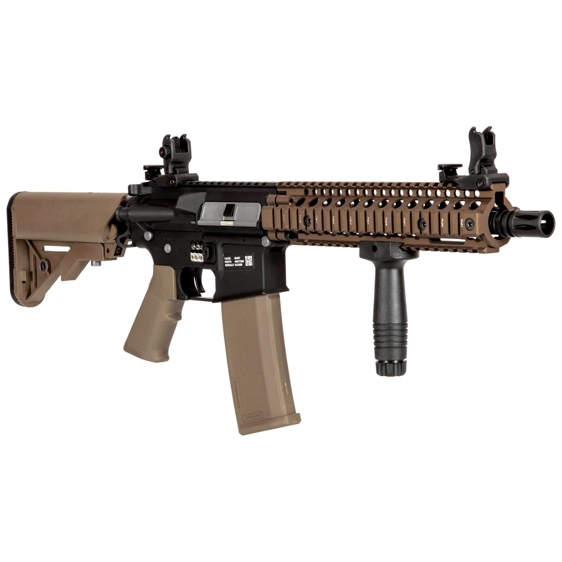 Karabinek szturmowy AEG Daniel Defense MK18 SA-E19 EDGE HAL ETU 1.14 J - Chaos Bronze