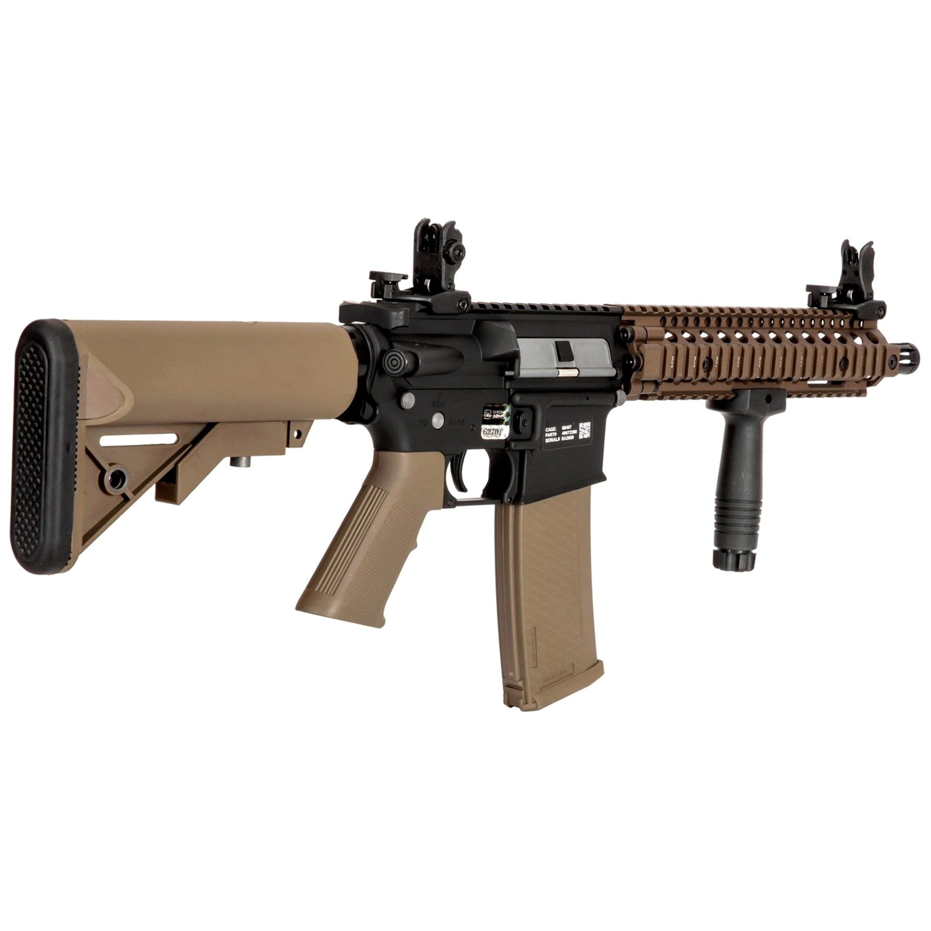 Karabinek szturmowy AEG Daniel Defense MK18 SA-E19 EDGE HAL ETU 1.14 J - Chaos Bronze
