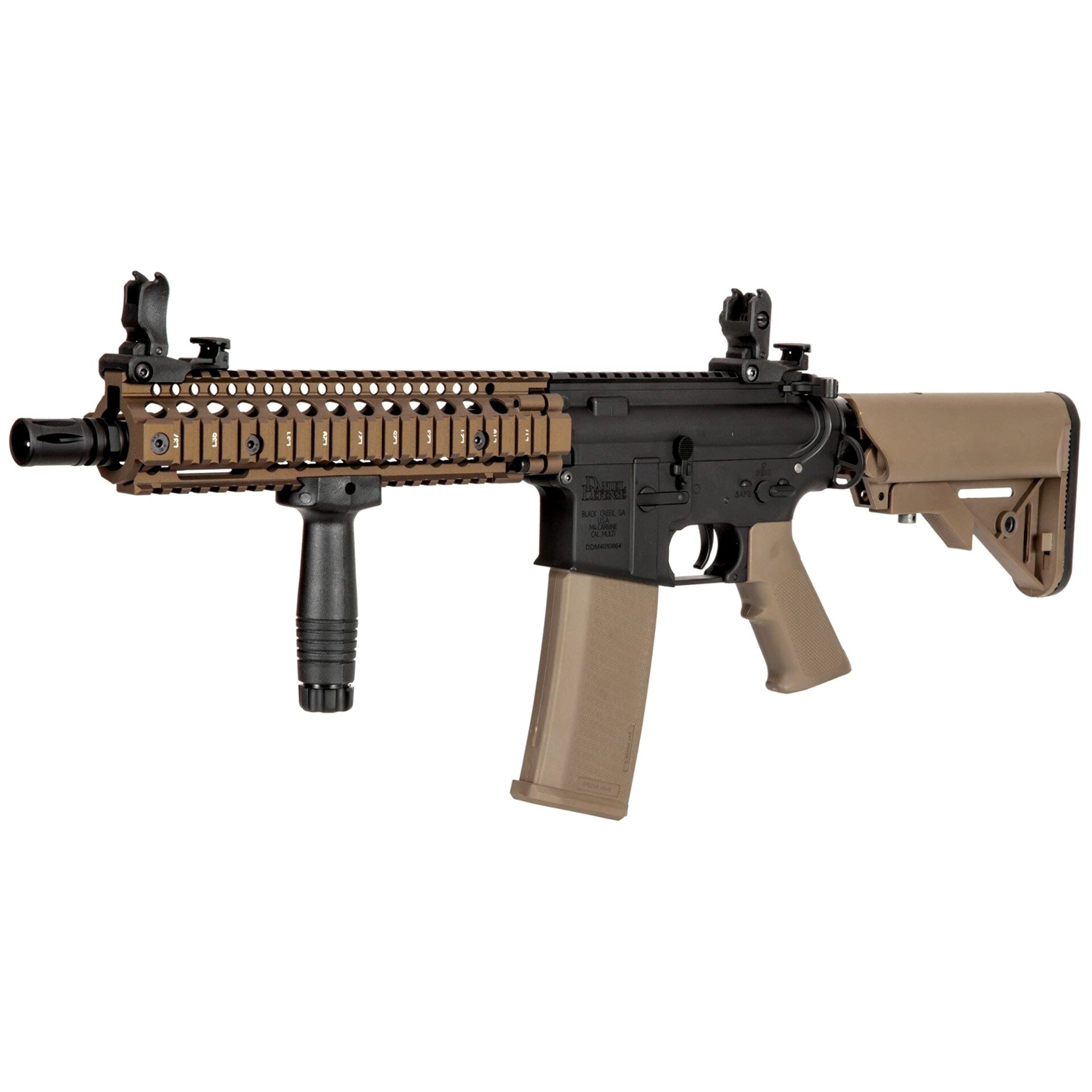Karabinek szturmowy AEG Daniel Defense MK18 SA-E19 EDGE Kestrel ETU 1.14 J - Chaos Bronze