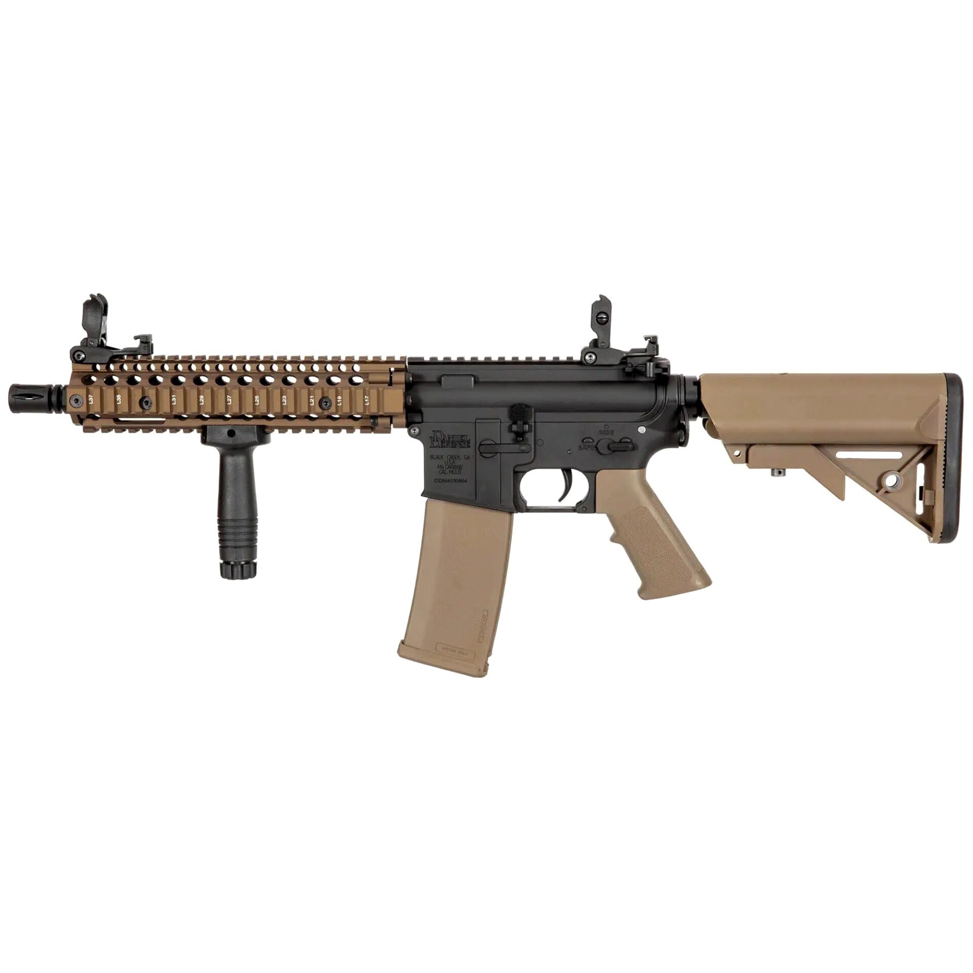 Karabinek szturmowy AEG Daniel Defense MK18 SA-E19 EDGE Kestrel ETU 1.14 J - Chaos Bronze
