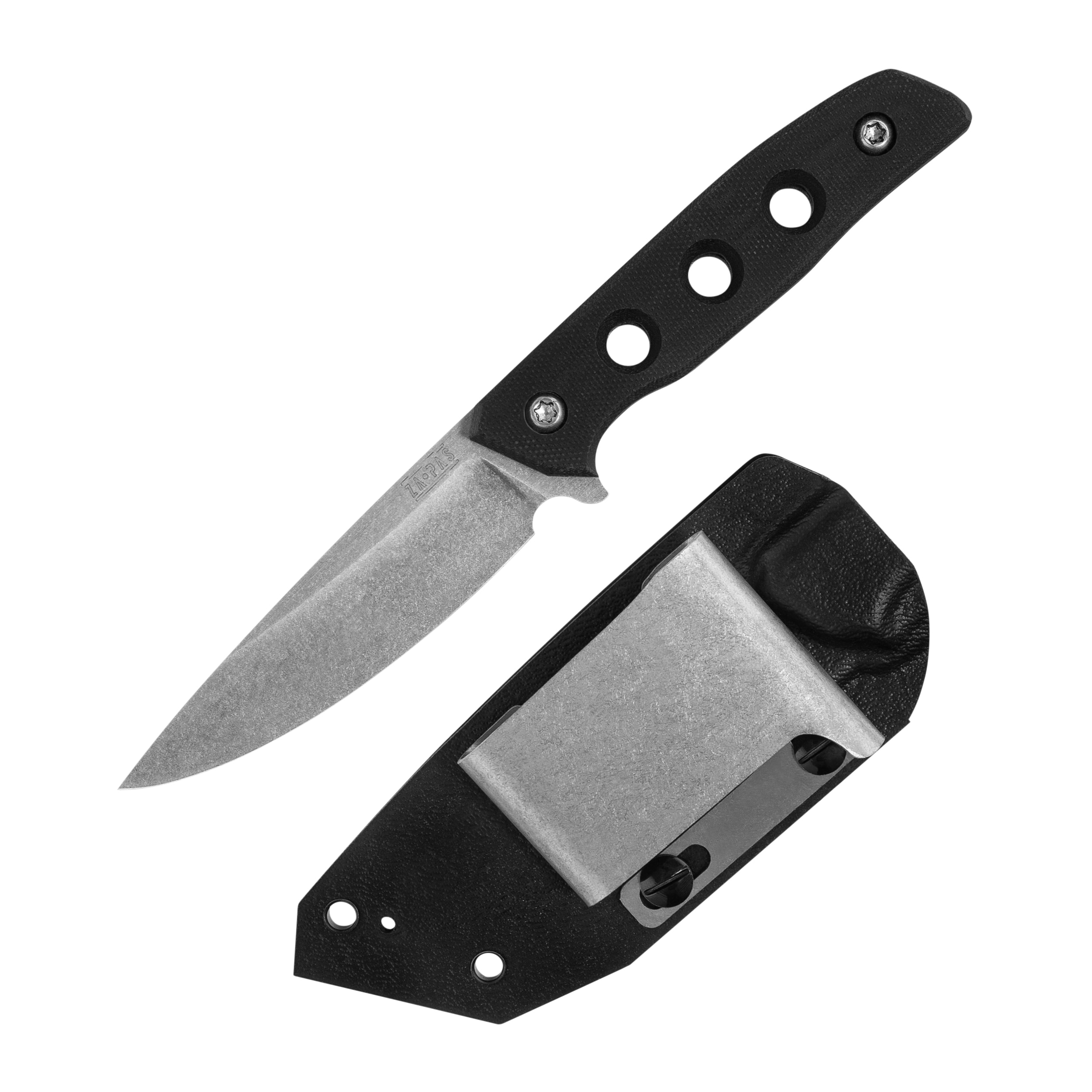 Ніж Za-Pas Ambro G10 Stonewashed - Black