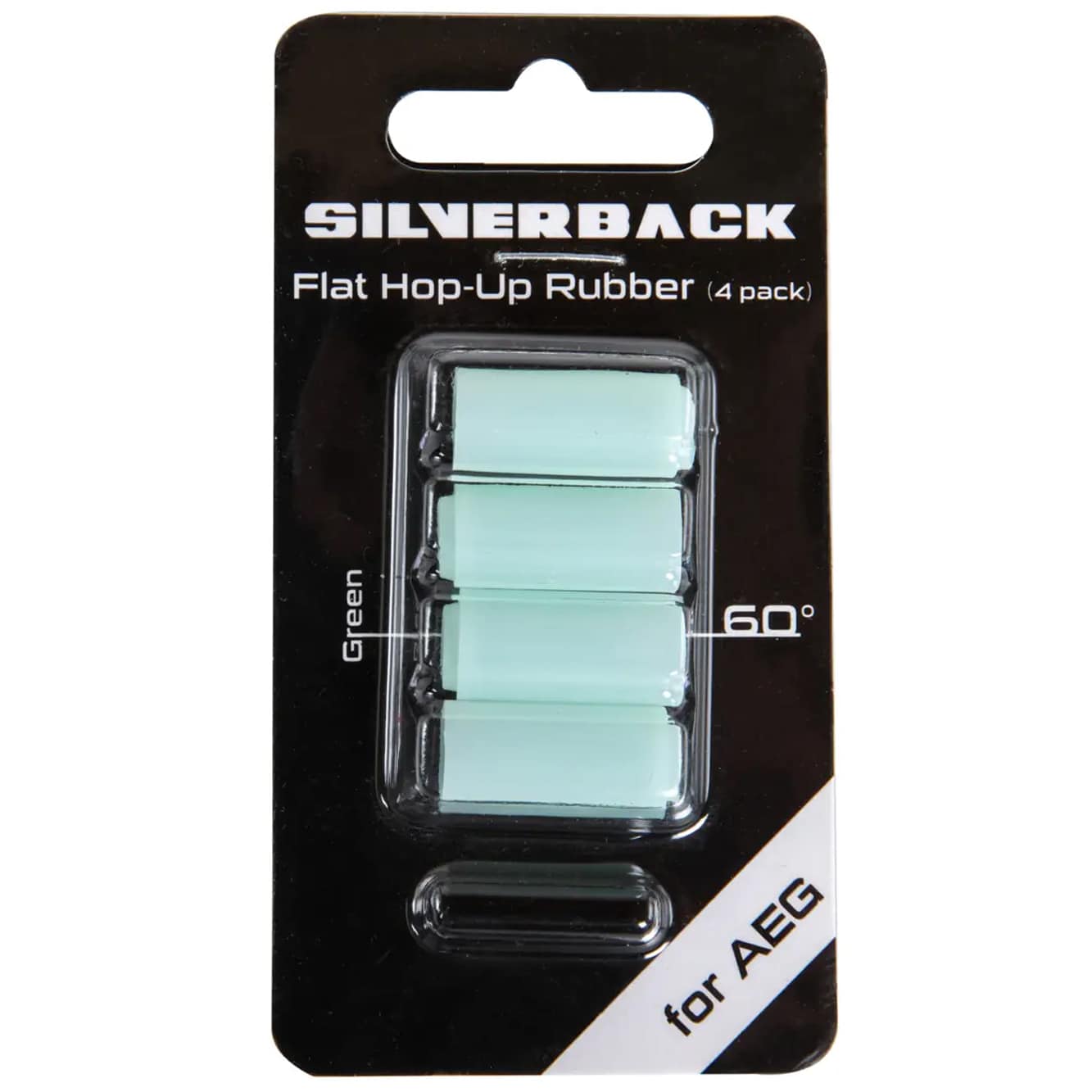 Гумки Hop-Up Silverback Airsoft для реплік AEG 60 град. 4 шт. - Green