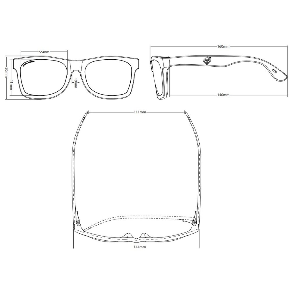 Okulary przeciwsłoneczne Hazard 4 Flechett Horn-Rimmed Regular - Black