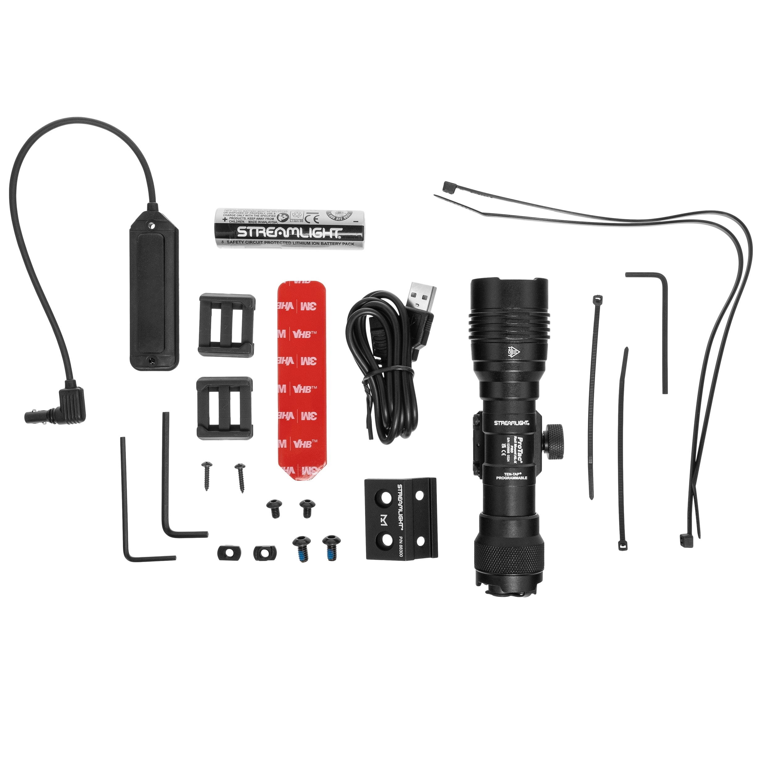 Streamlight ProTac Rail Mount HL-X Pro USB Black Long Weapon Flashlight - 1000 lumens