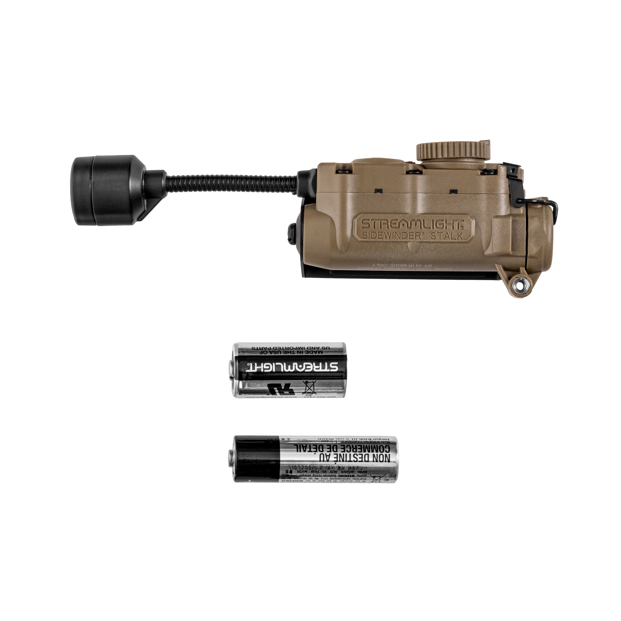 Latarka na hełm Streamlight Sidewinder Stalk Helmet Clip Coyote - 76 lumenów