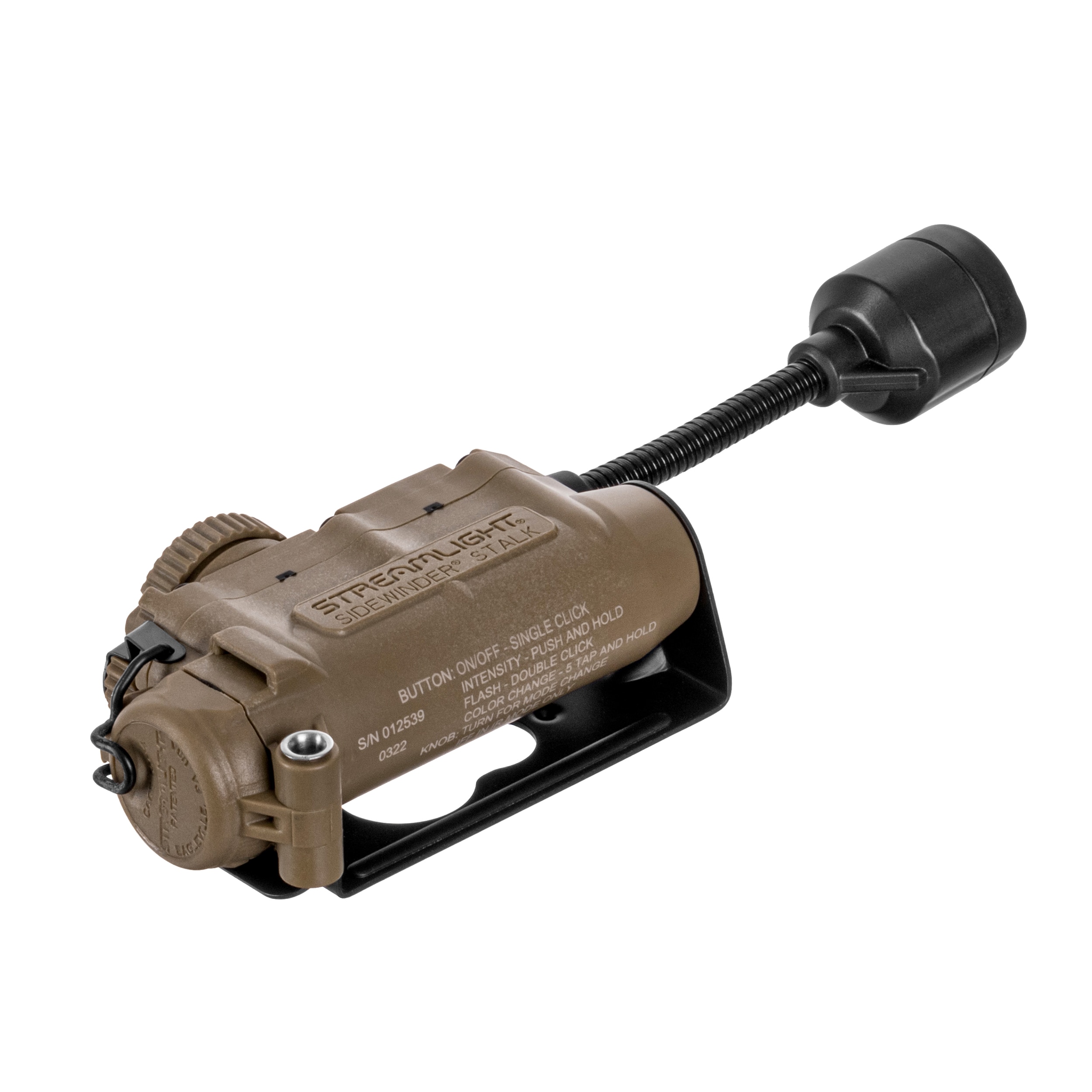 Latarka na hełm Streamlight Sidewinder Stalk Helmet Clip Coyote - 76 lumenów