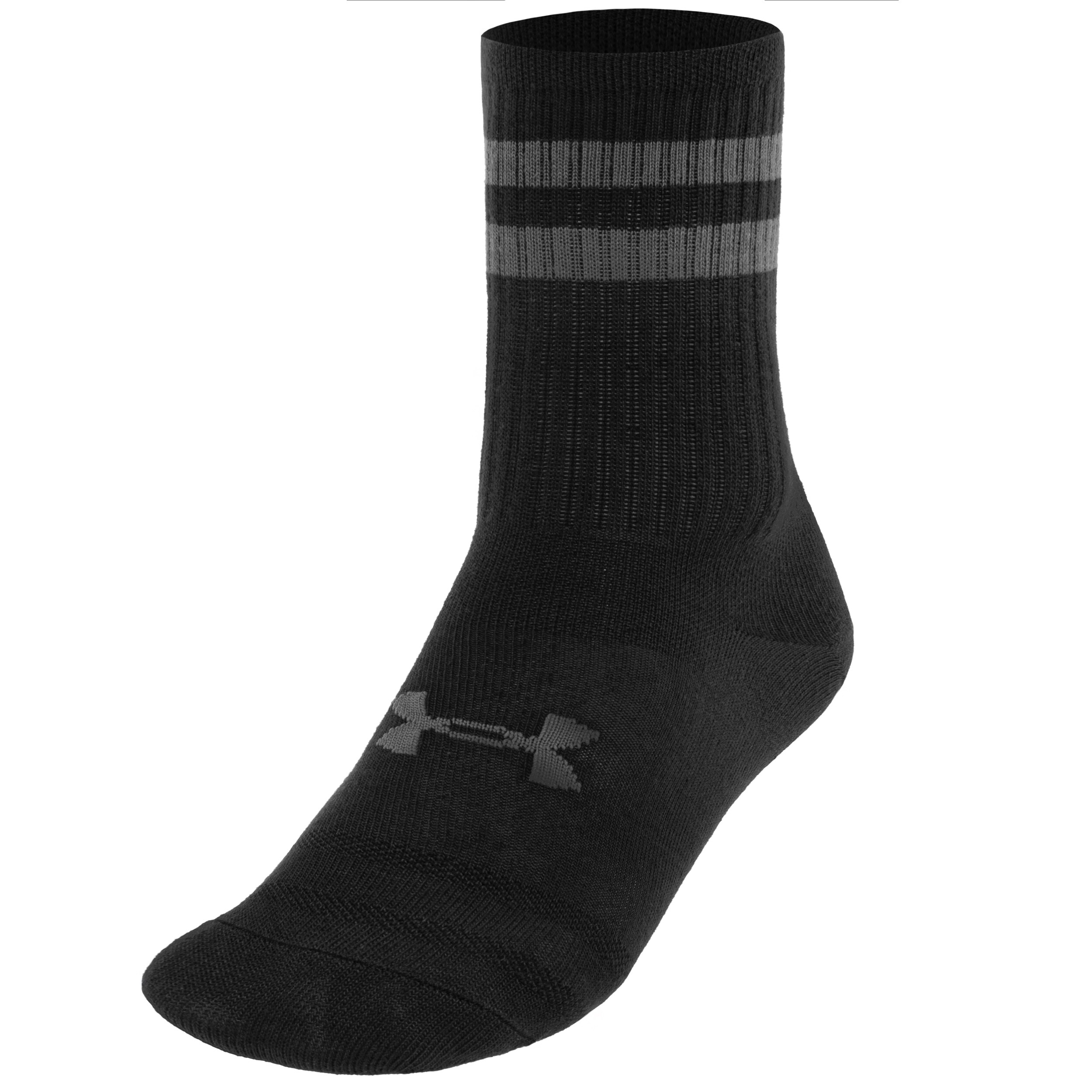 Skarpety Under Armour Essential Crew Black/Castlerock - 6 par