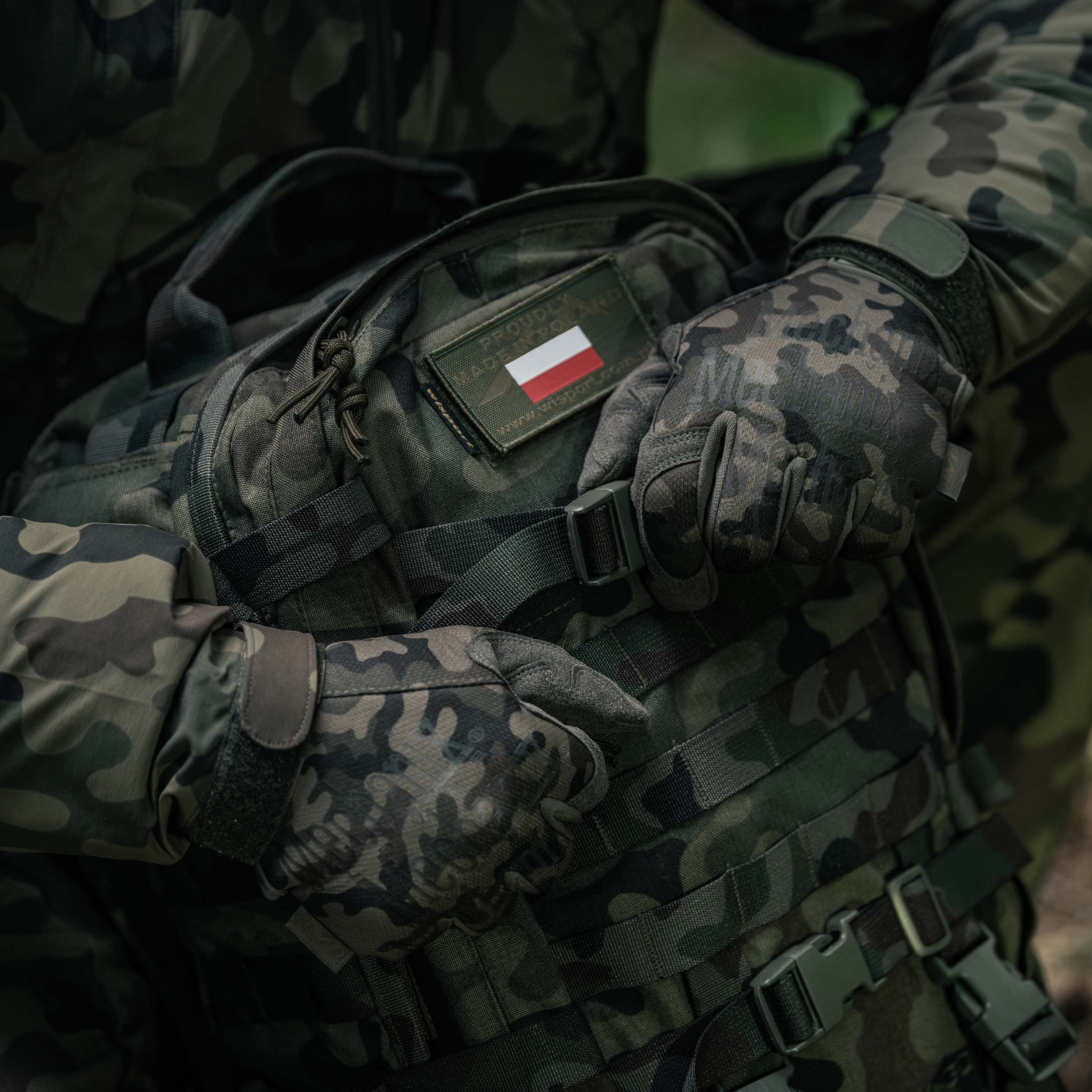 Rękawice taktyczne Mechanix Wear Original - wz.93 Pantera PL Woodland