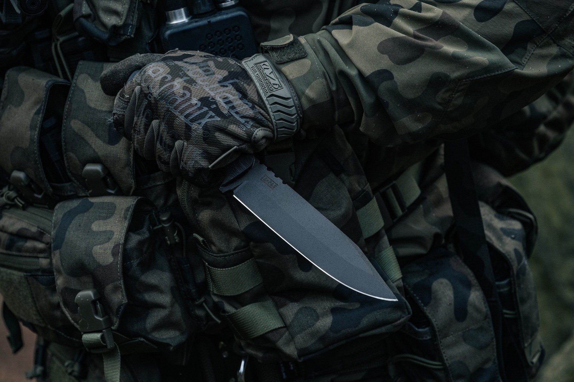 Rękawice taktyczne Mechanix Wear Original - wz.93 Pantera PL Woodland