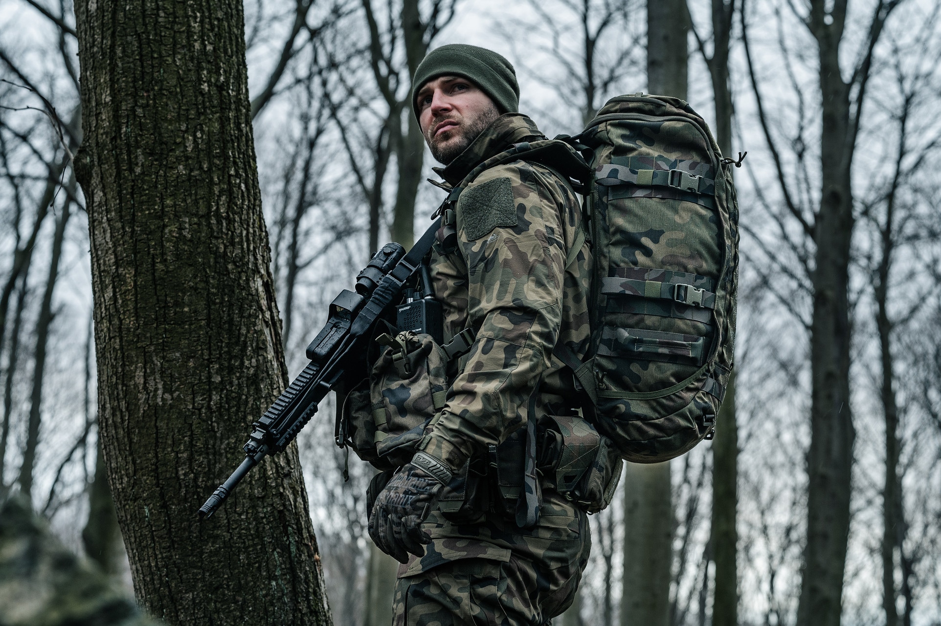 Rękawice taktyczne Mechanix Wear Original - wz.93 Pantera PL Woodland